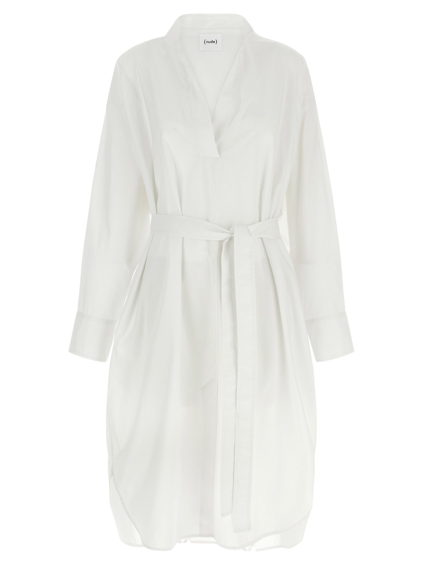 White Cotton Midi Dress