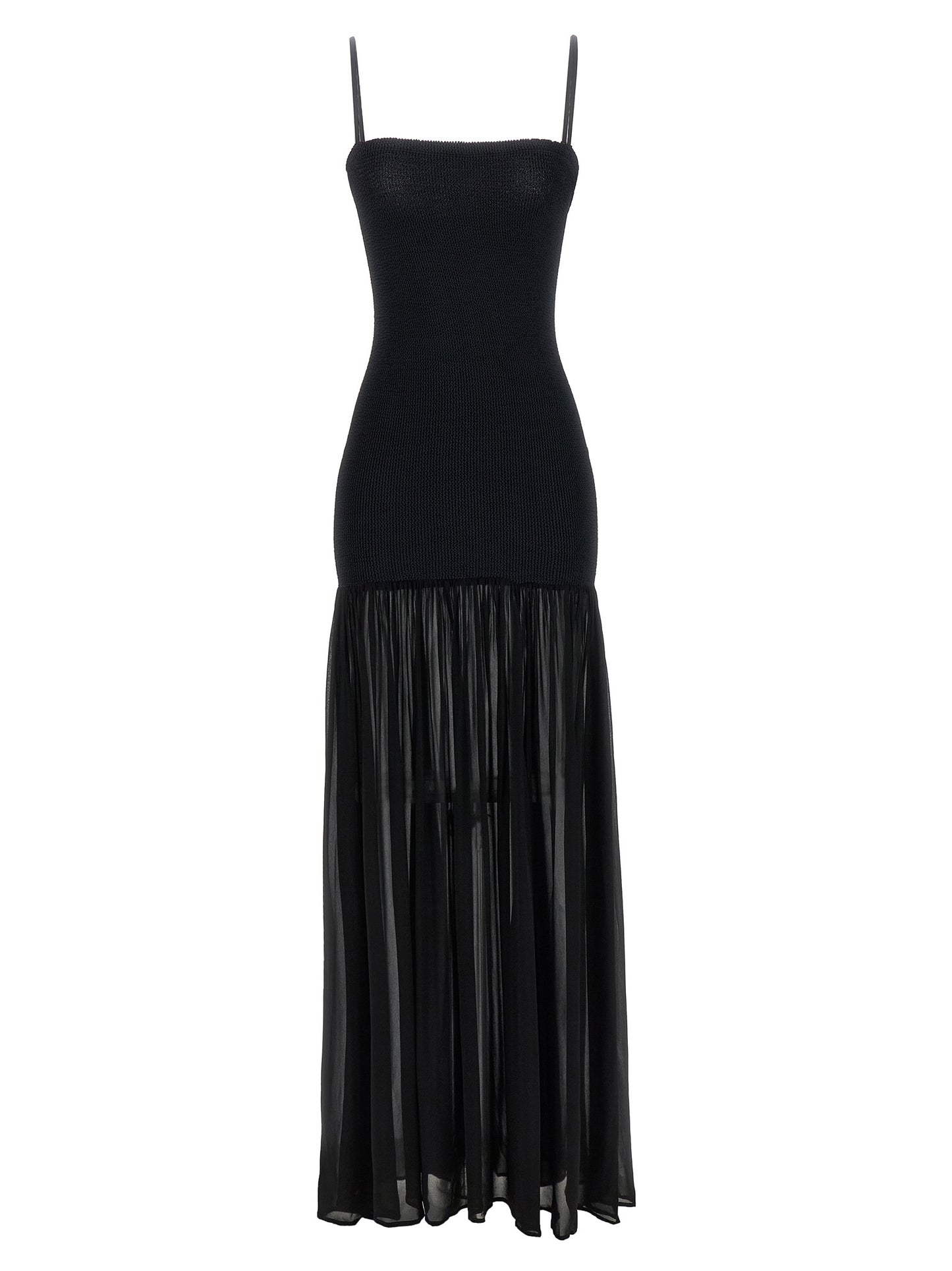 Black Polyamide Long Dress