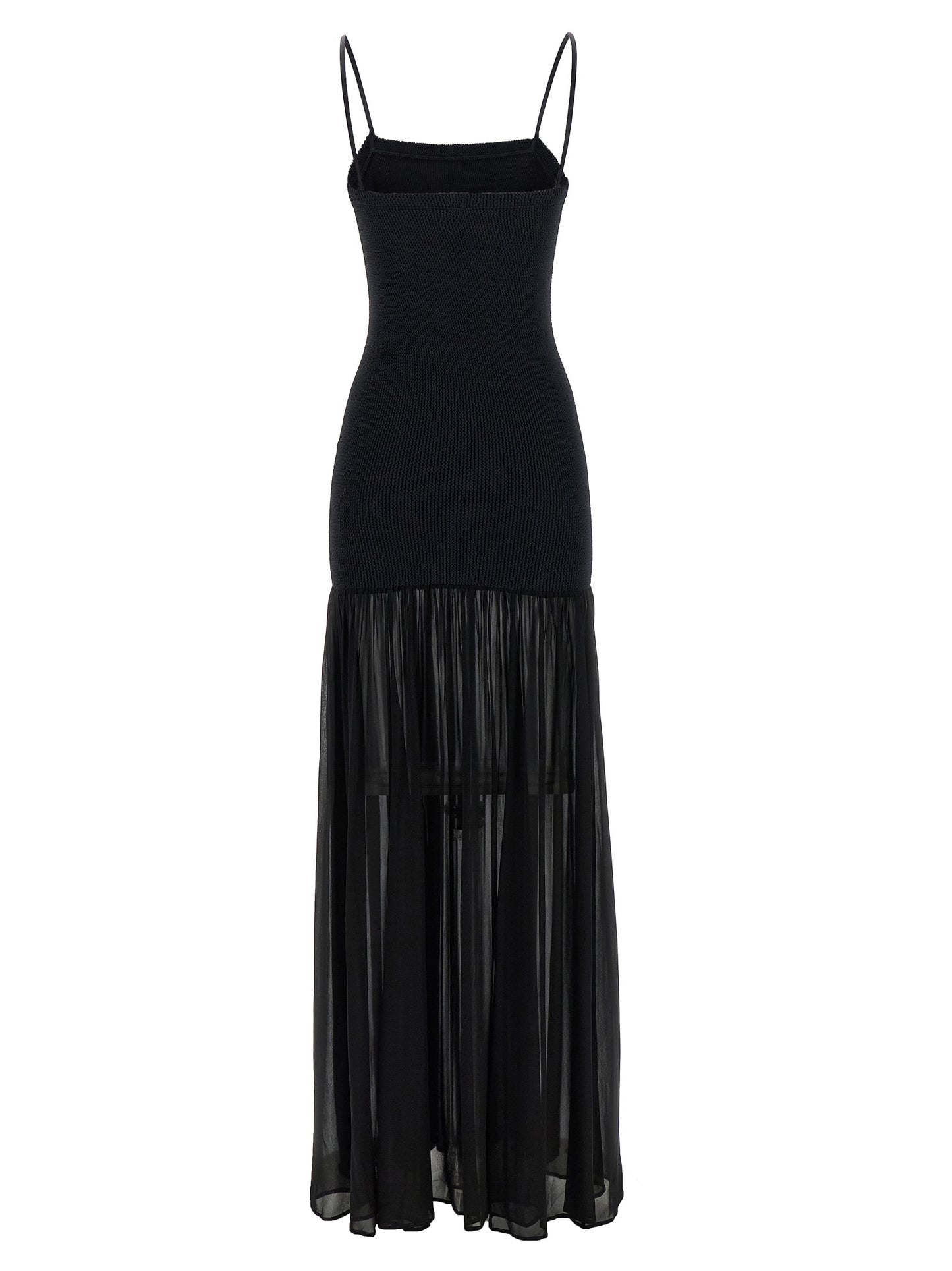 Black Polyamide Long Dress
