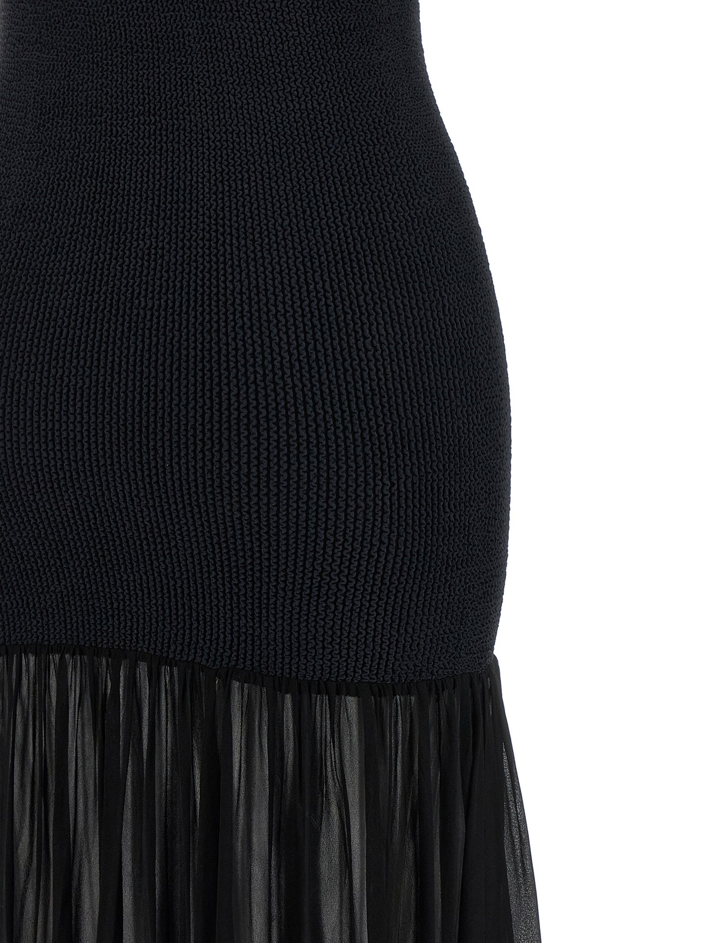Black Polyamide Long Dress