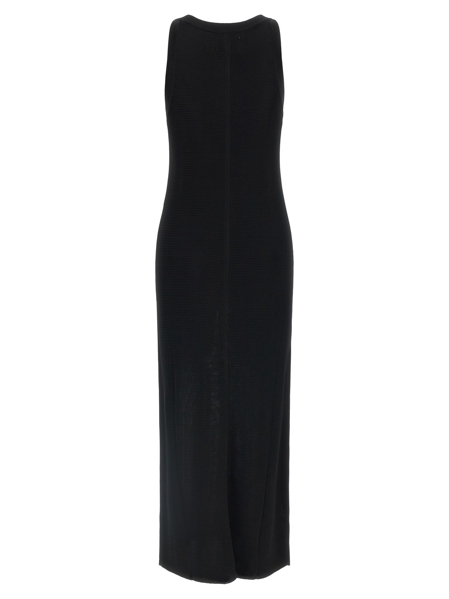 Black Viscose Long Dress