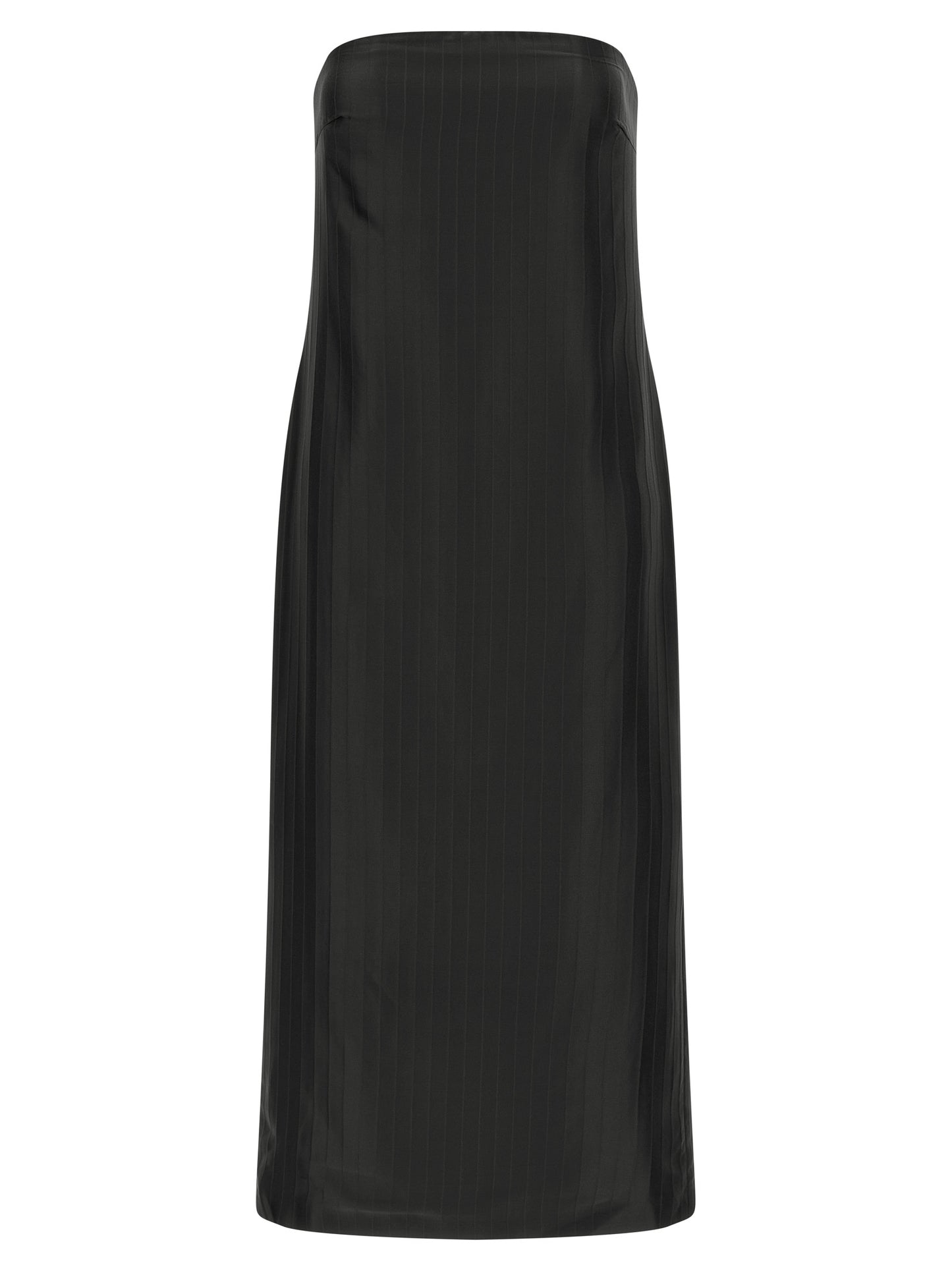 Black Viscose Midi Dress