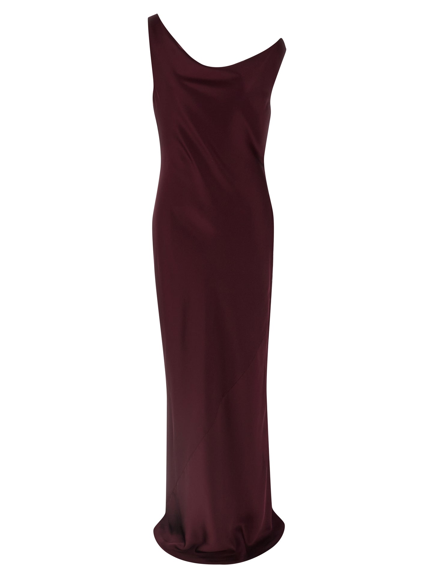 Bordeaux Polyester Long Dress
