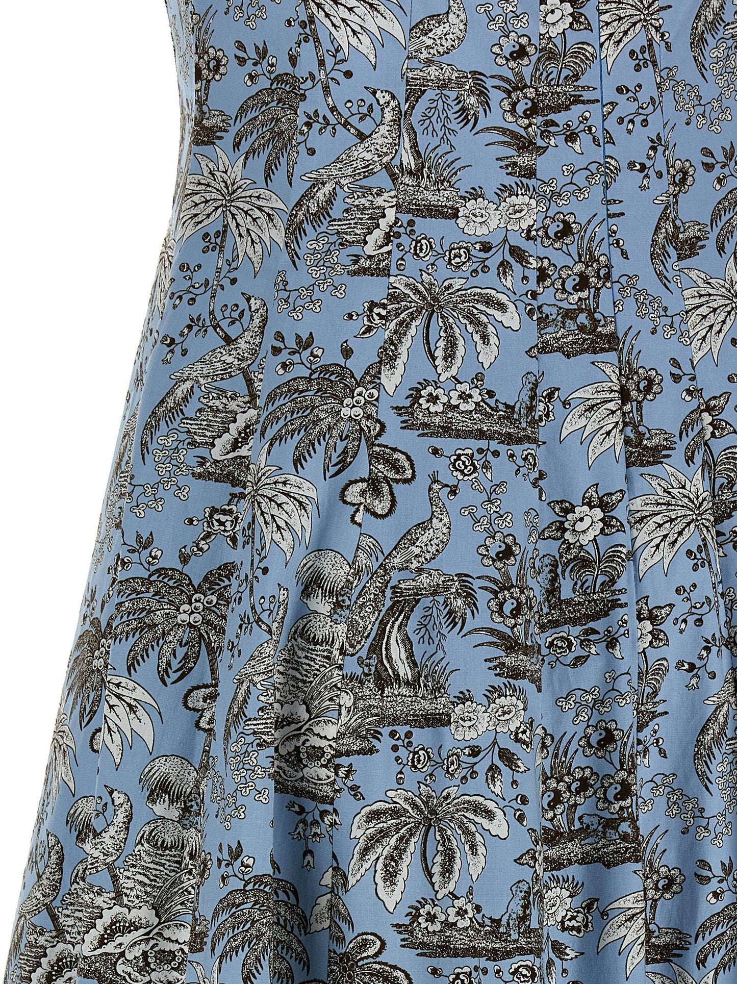 Blue Cotton Midi Dress