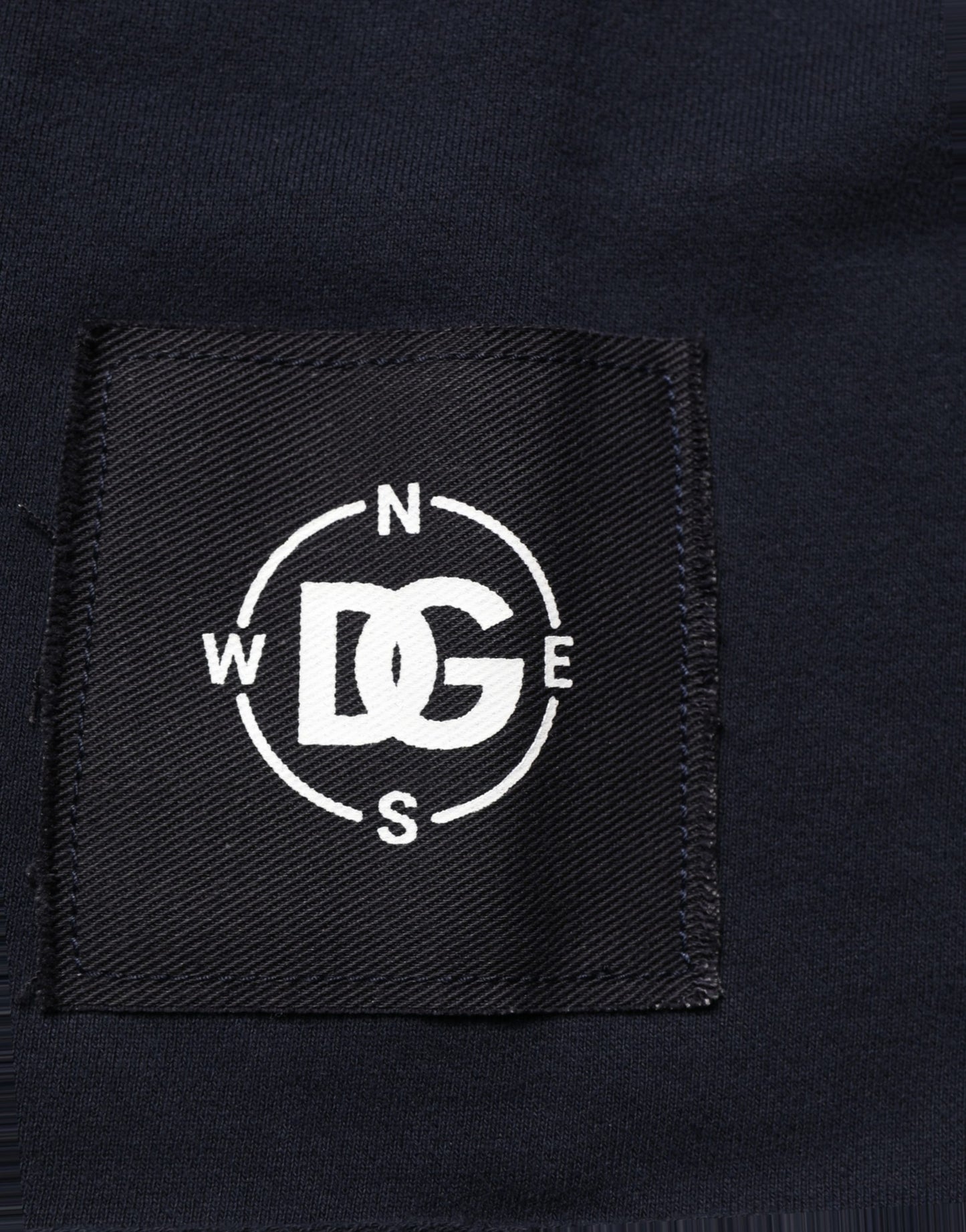 Dark Blue Logo Cotton Sweatshirt Sweater