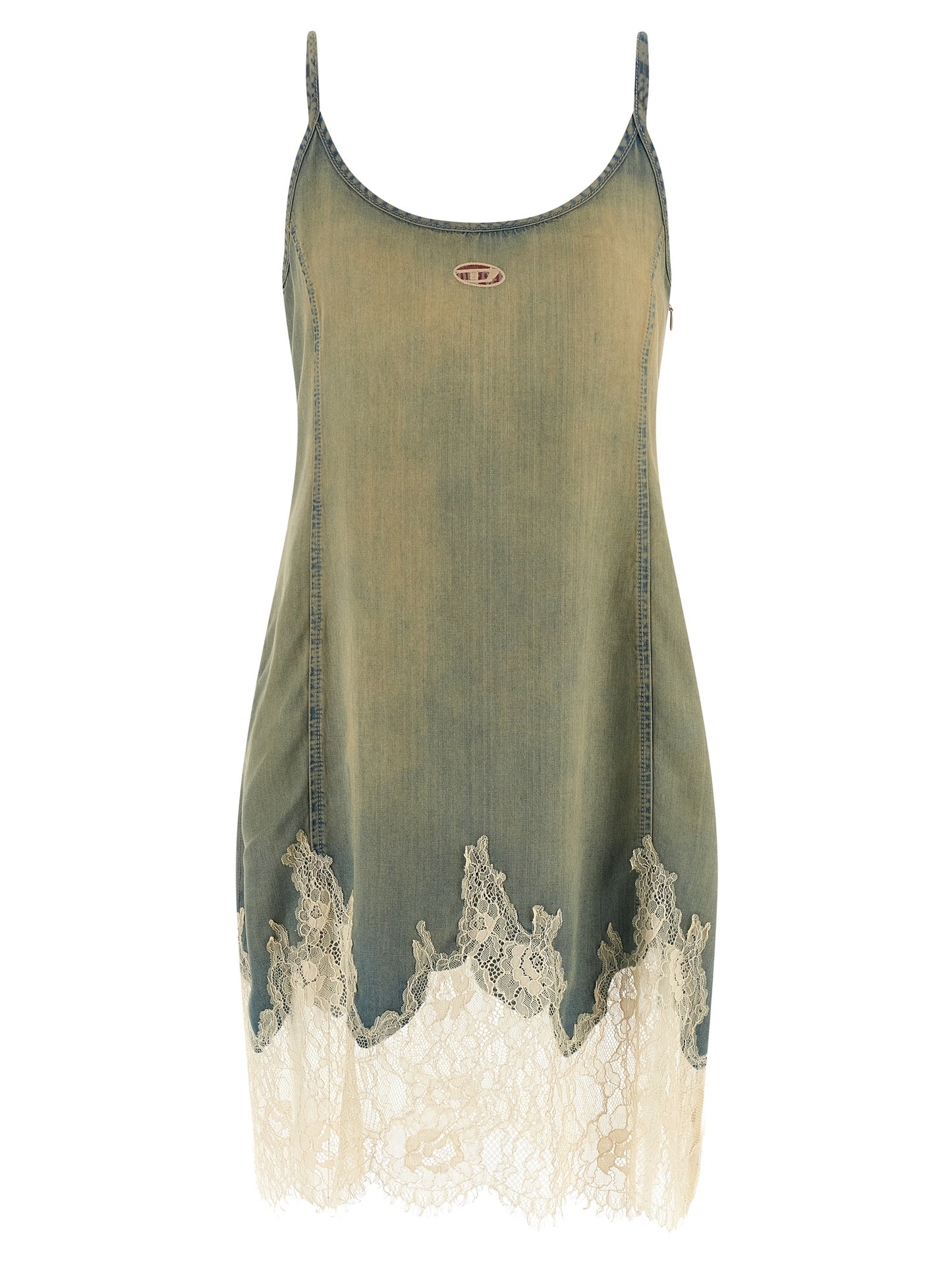 Beige Lyocell Short Dress