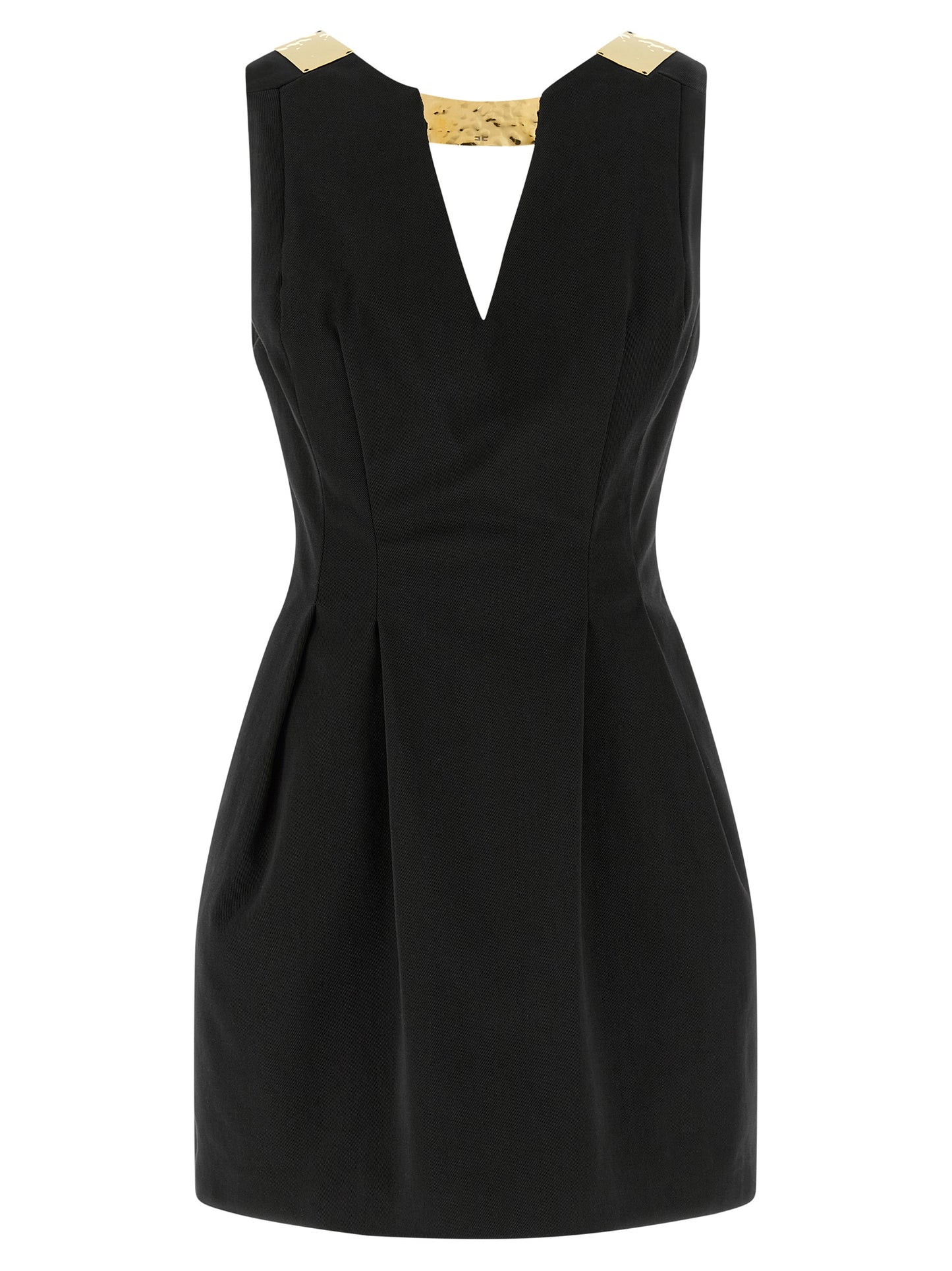 Black Cotton Short Dress