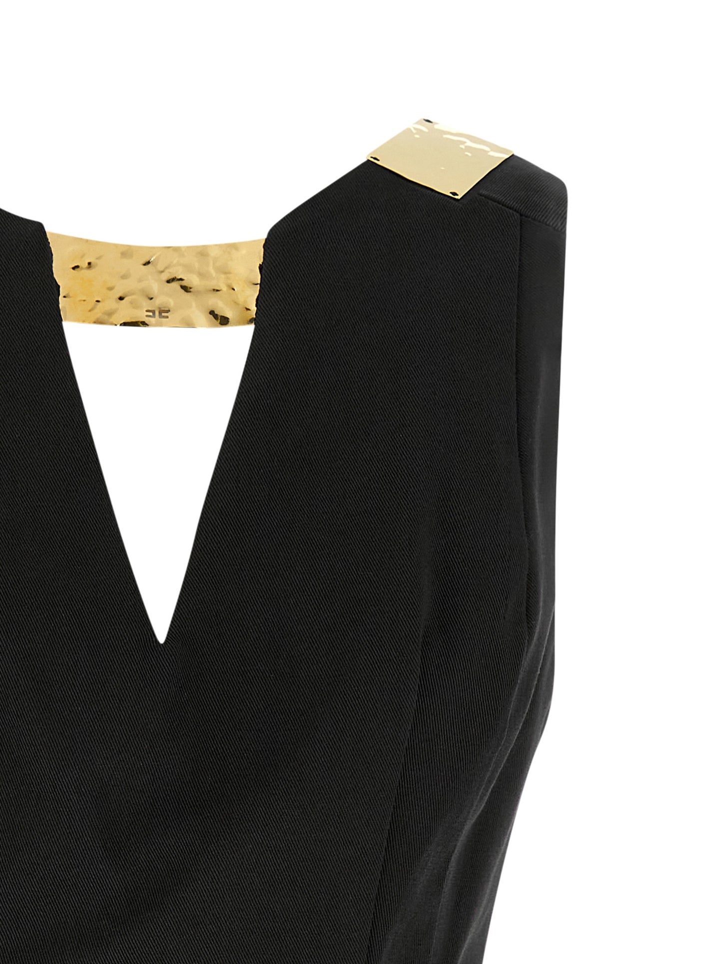 Black Cotton Short Dress