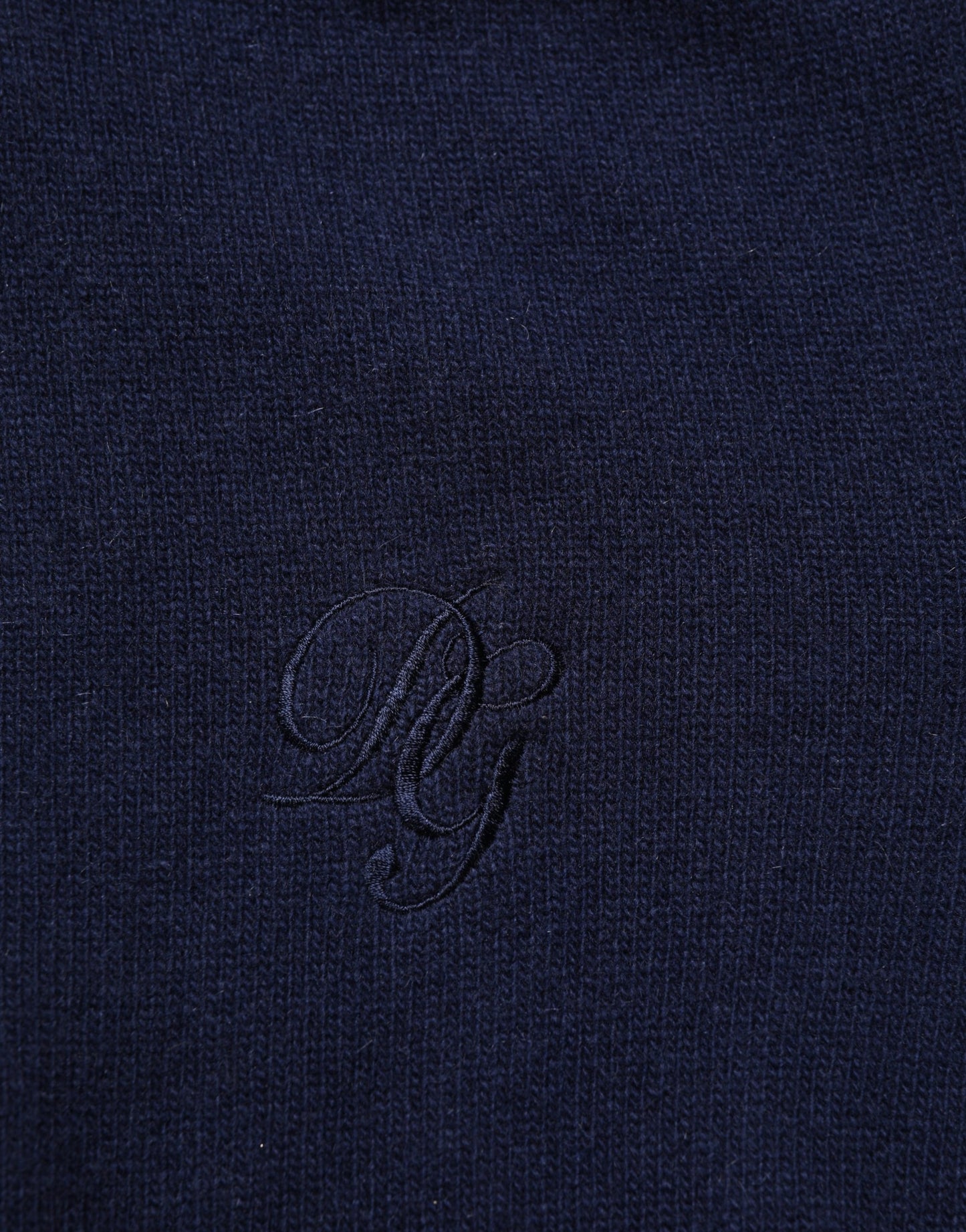 Blue Wool Knit Turtleneck Pullover Sweater