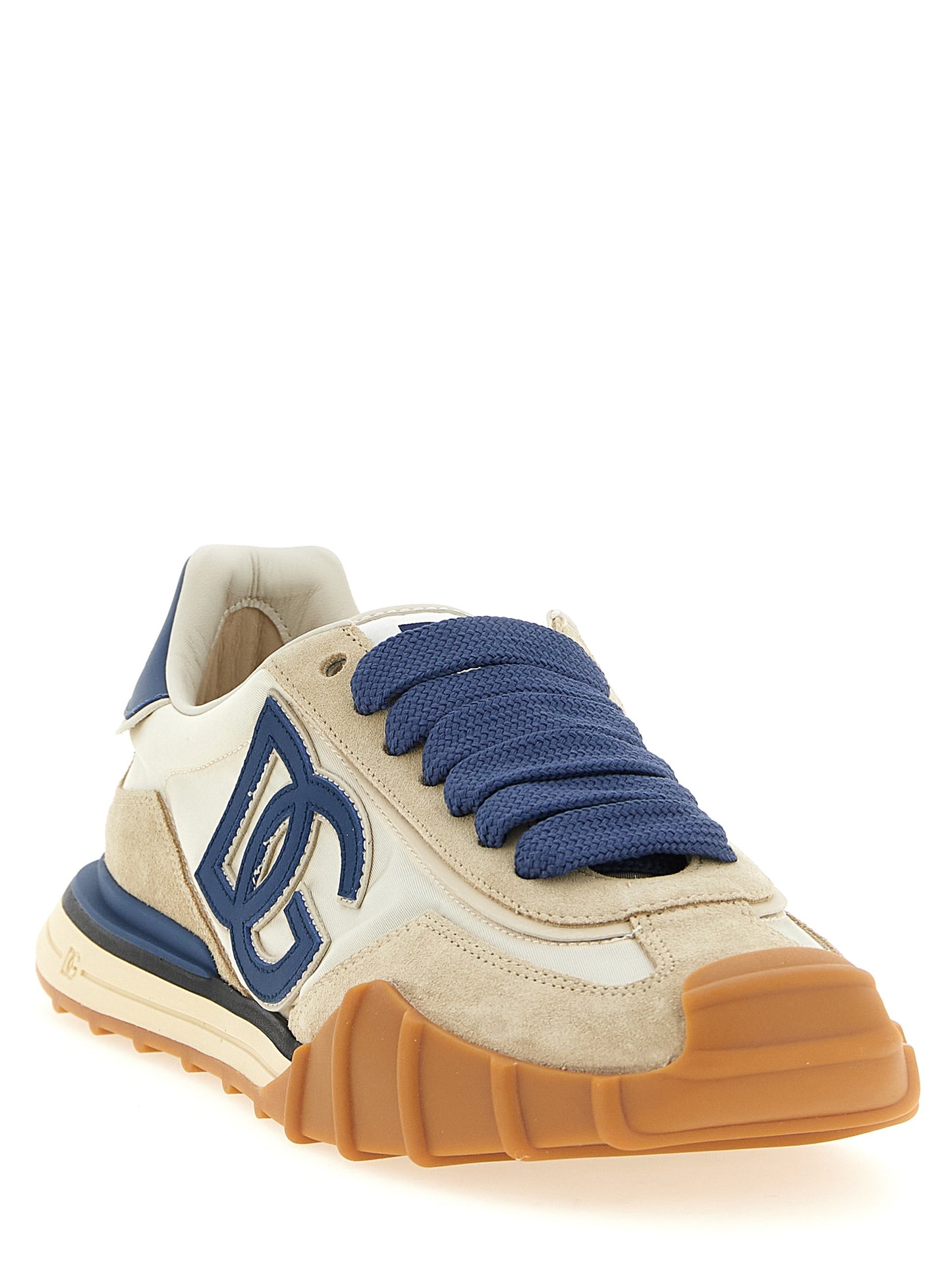 Blue Calfskin Athletic Sneakers