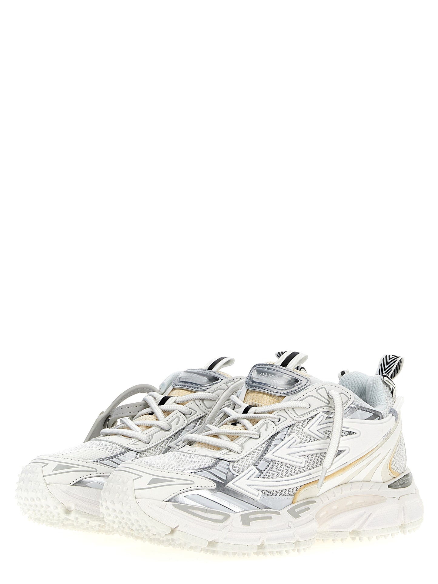 White Polyethylene Athletic Sneakers