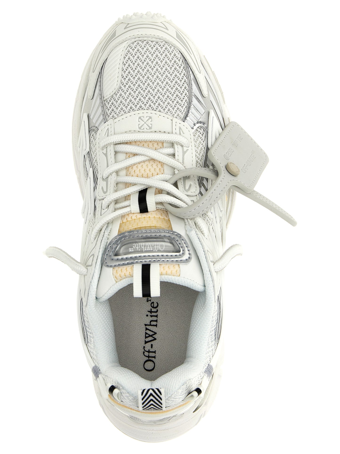 White Polyethylene Athletic Sneakers