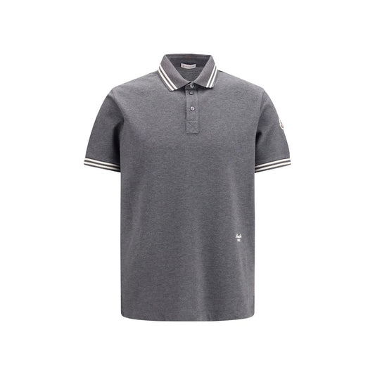 Moncler Gray Cotton Polo Shirt