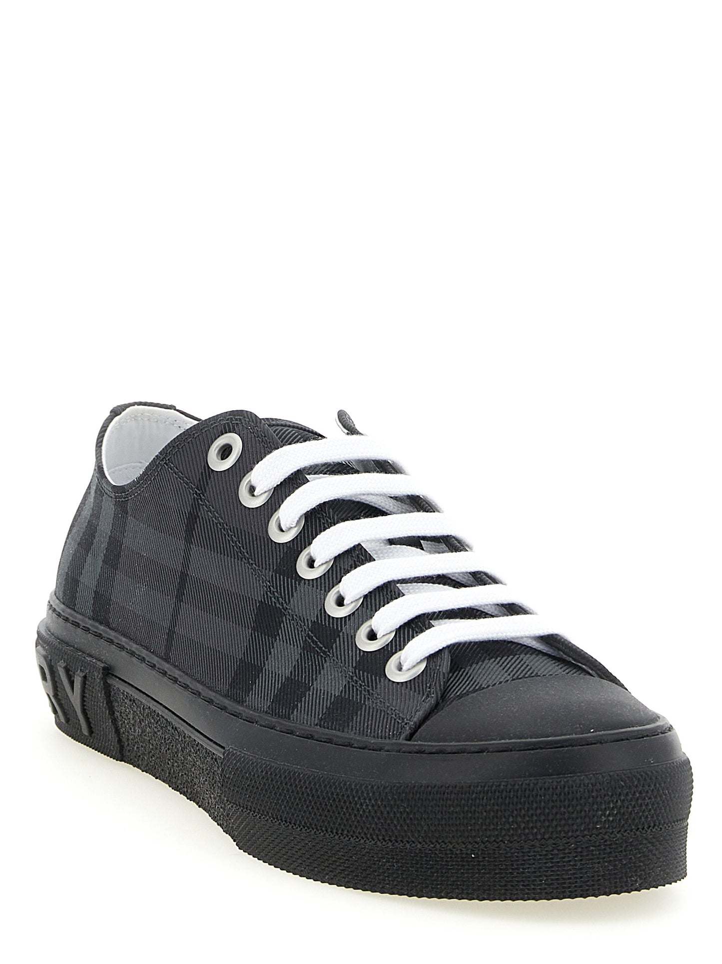 Burberry Gray Polyamide Low Top Sneakers