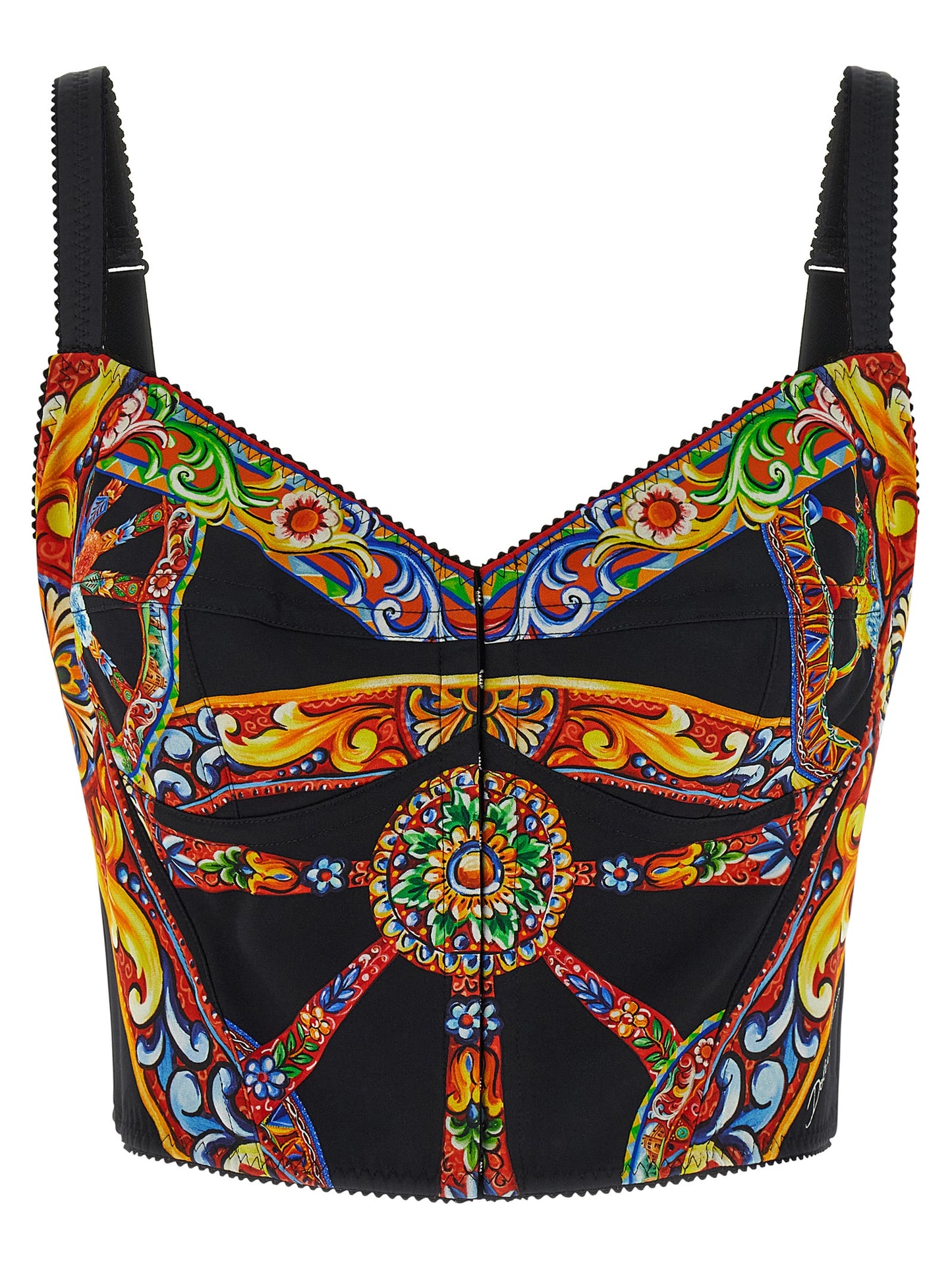 Dolce & Gabbana Multicolor Silk Tank Tops