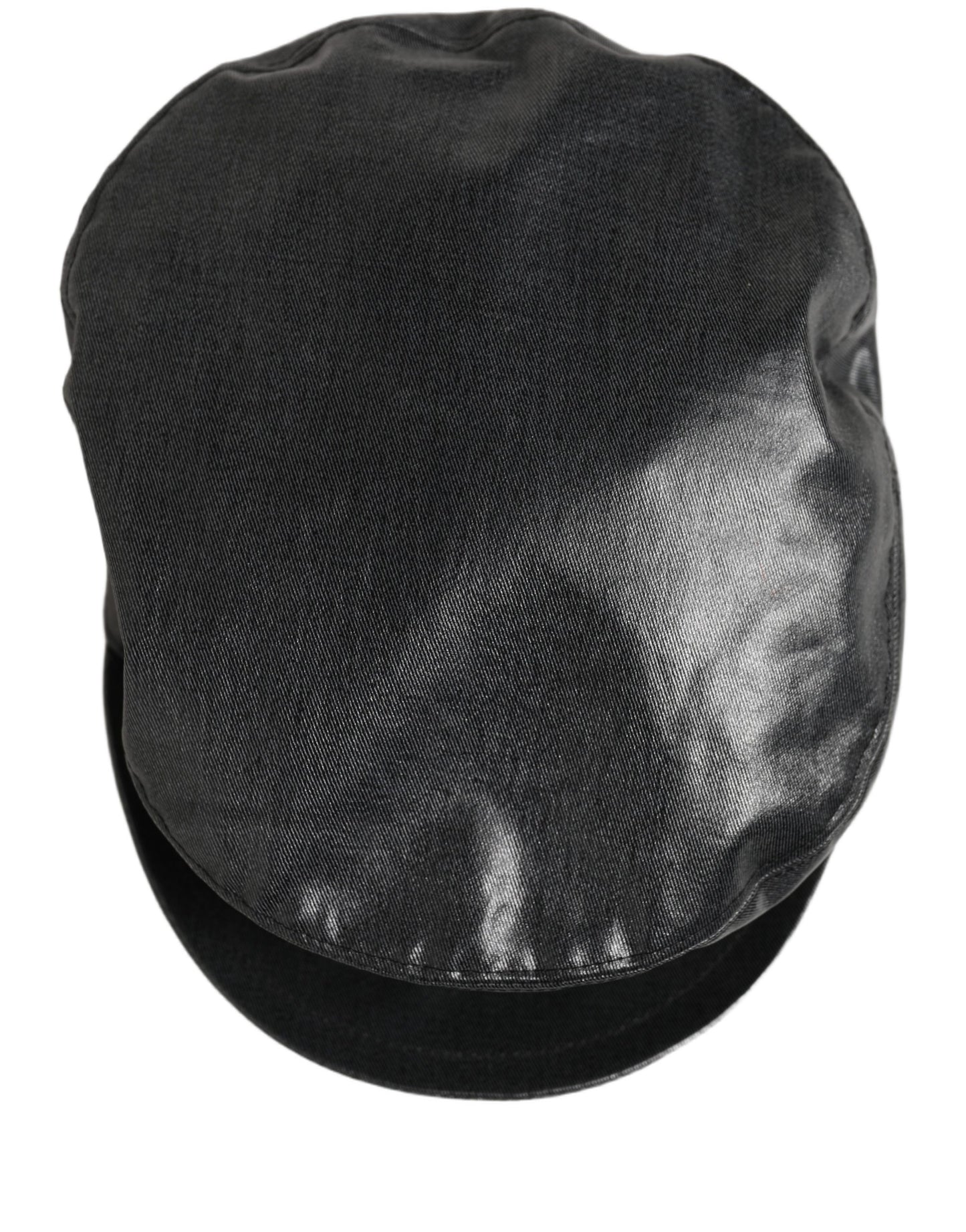 Dolce & Gabbana Black Cotton Gold DG Chain Baker Boy Capello Hat