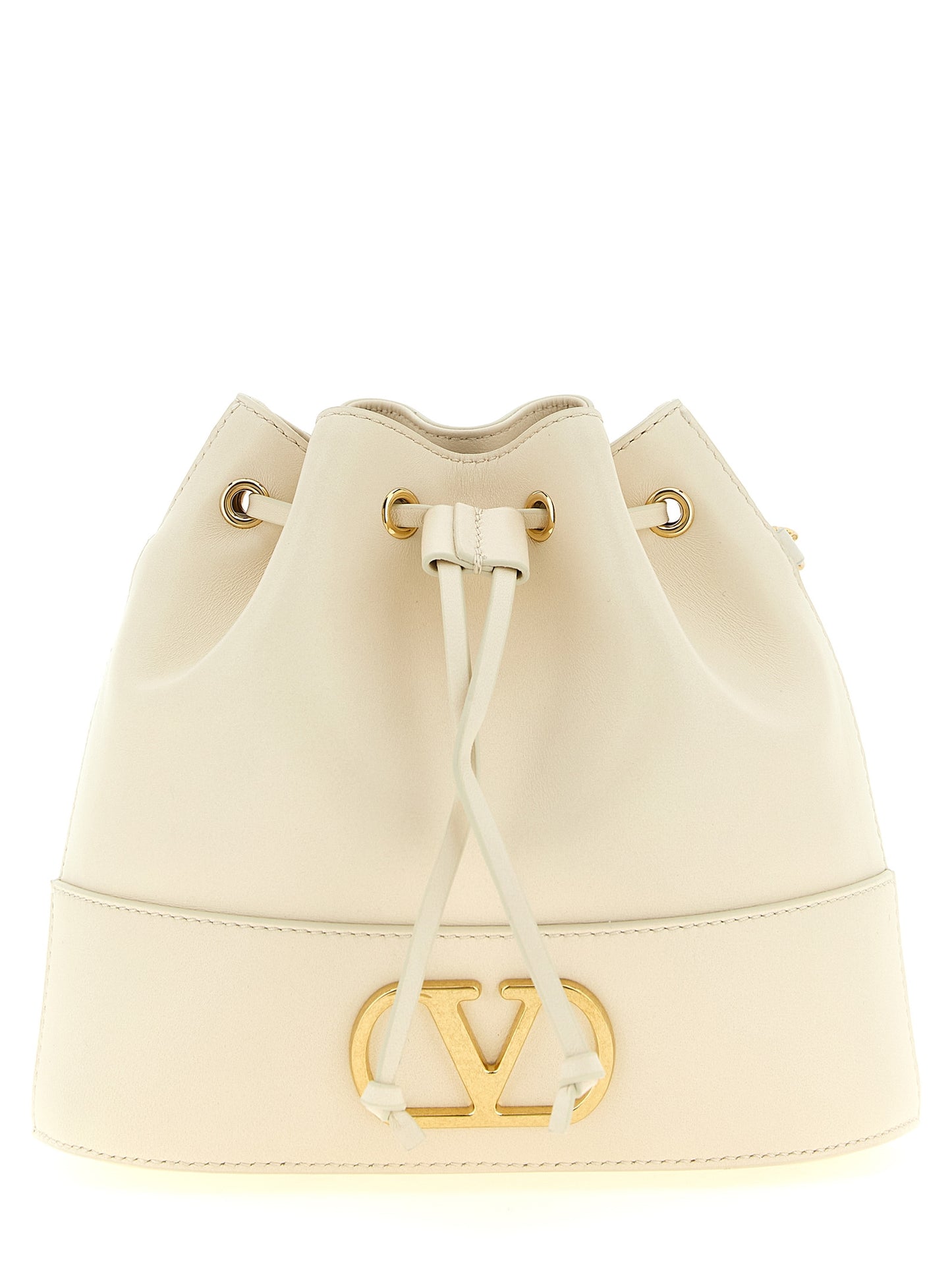 Valentino Garavani White Lamb Leather Crossbody Bag