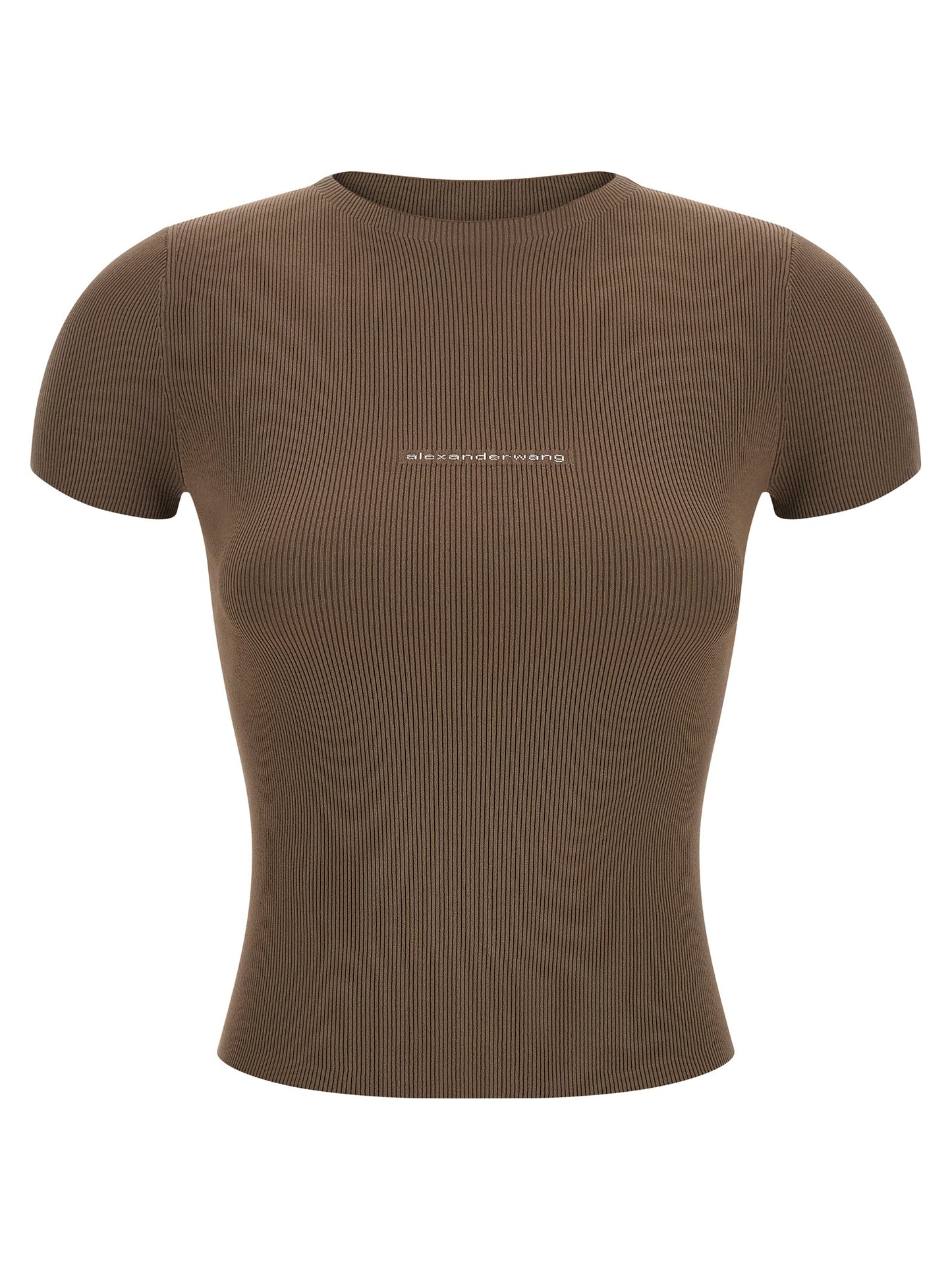 Alexander Wang Brown Polyamide T-Shirt