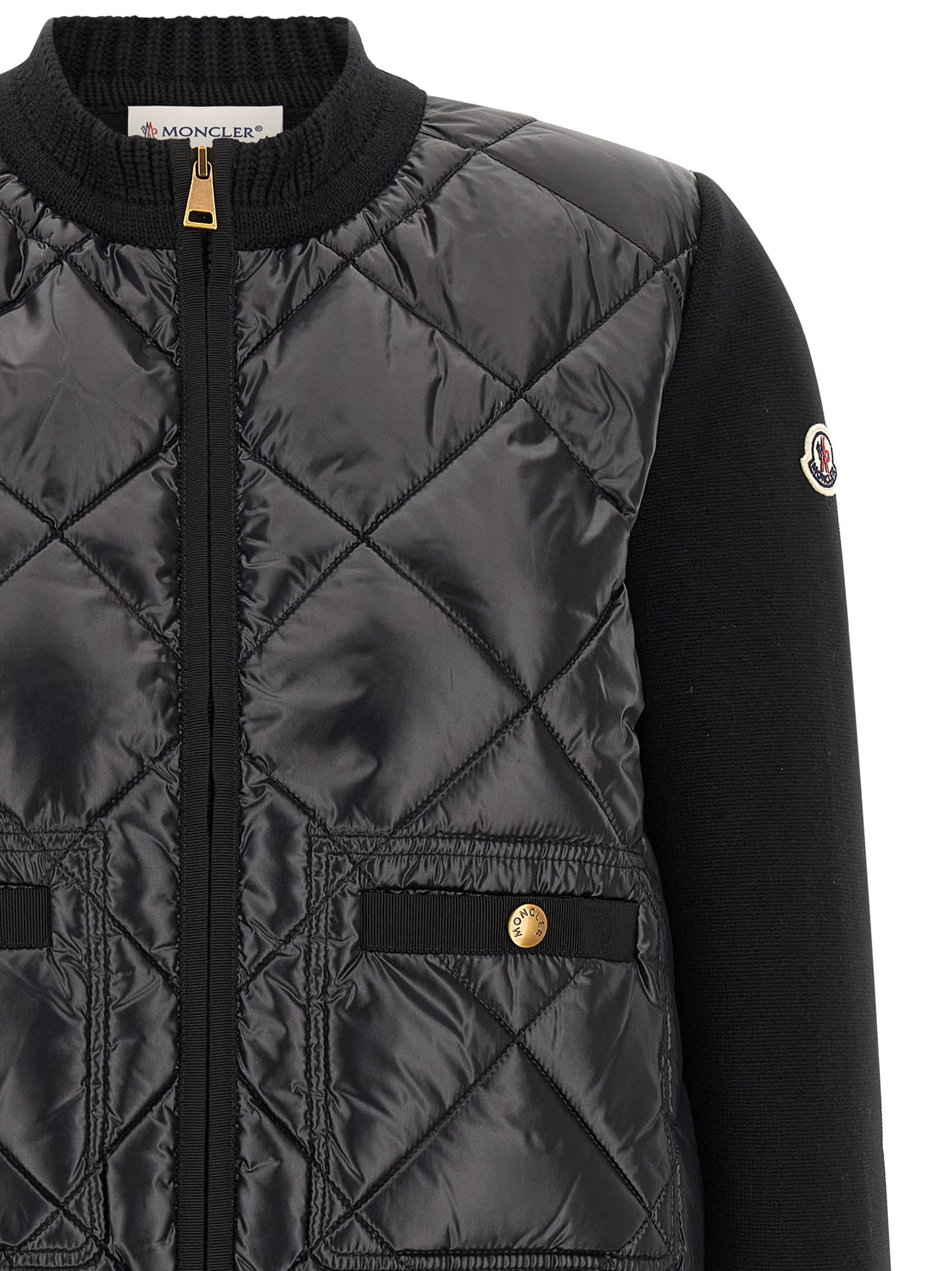 Moncler Black Polyamide Cardigan