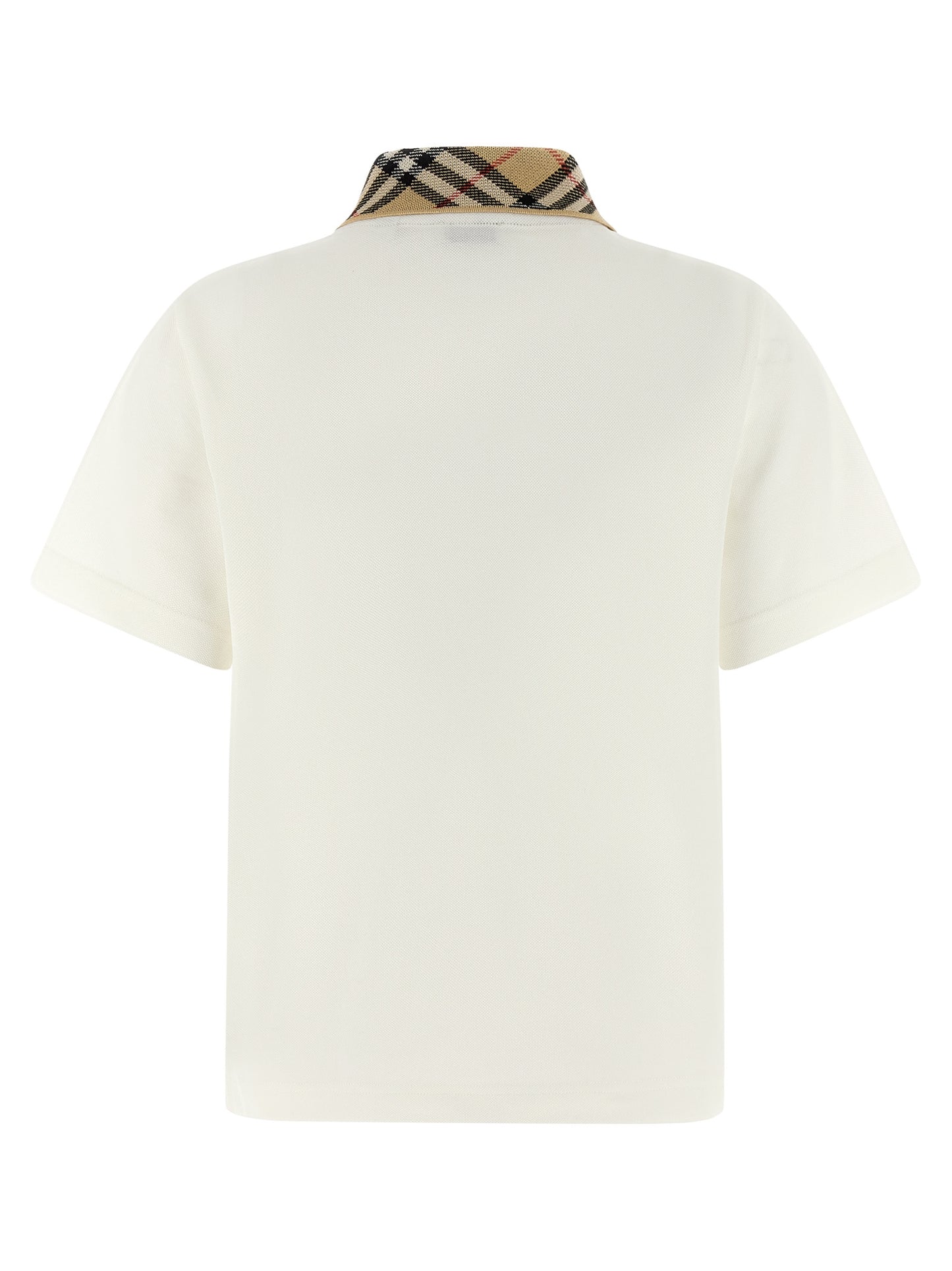Burberry White Cotton Polo Shirt