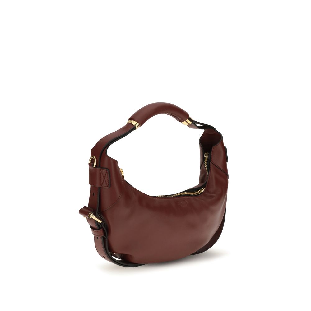 Moschino Bordeaux Calf Leather Bos Taurus Handbag