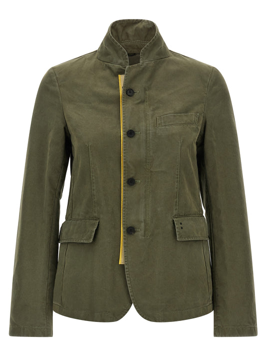 Fendi Bicolor Cotton Full-Length Jacket