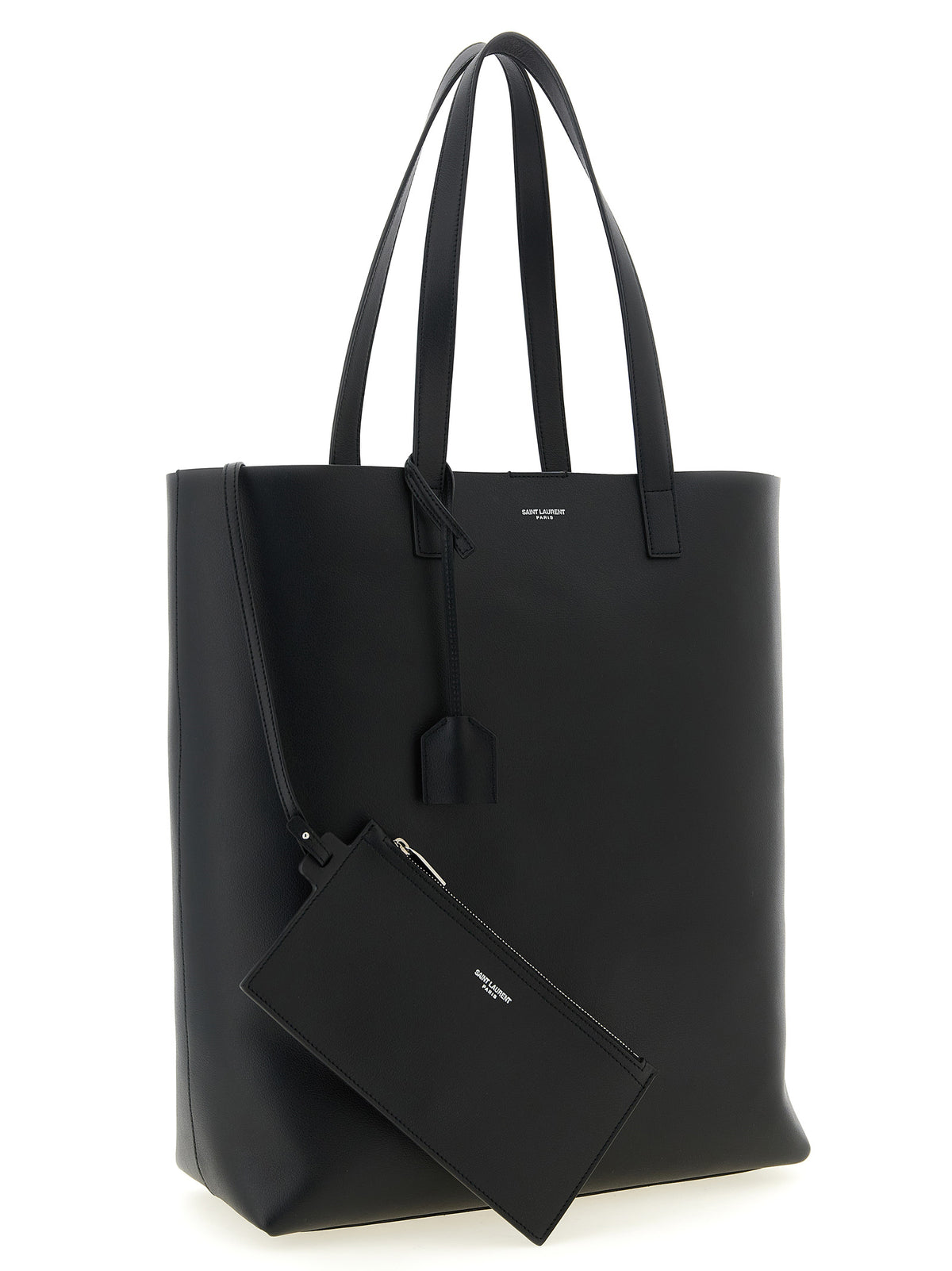 Saint Laurent Black Calfskin Tote Bag