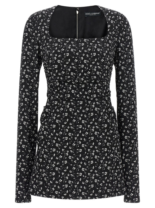 Dolce & Gabbana Black Silk Short Dress