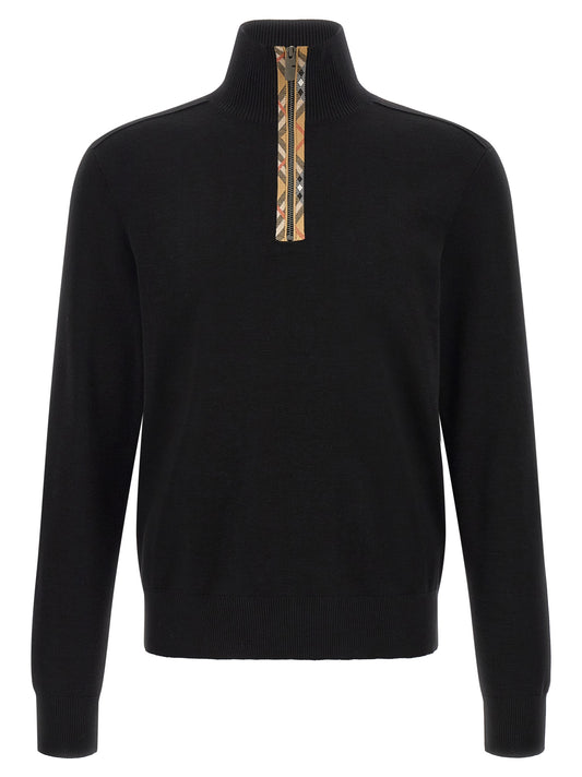 Burberry Black Wool Cardigan