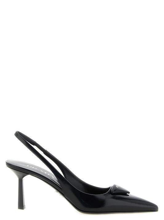 Prada Black Calfskin High Heel Pumps