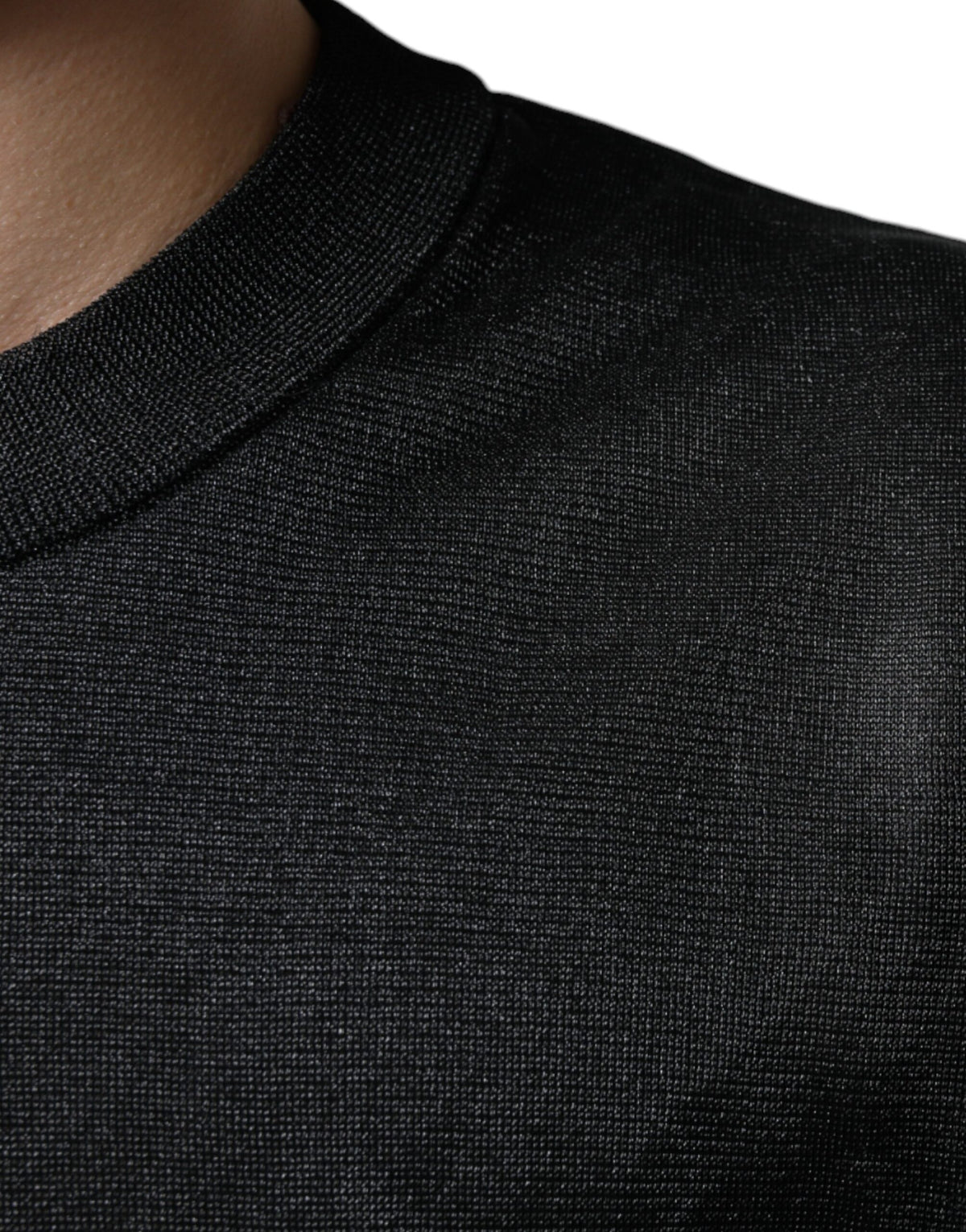 Dolce & Gabbana Black Polyester Pullover Sweatshirt Sweater