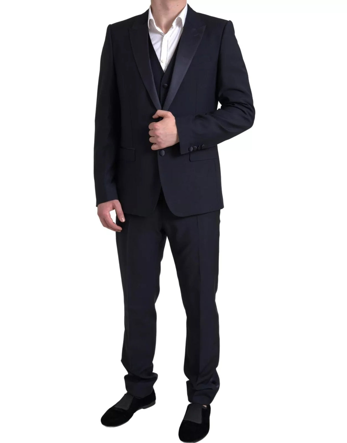 Dolce & Gabbana Blue 3 Piece Single Breasted MARTINI Suit
