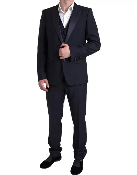 Dolce & Gabbana Blue 3 Piece Single Breasted MARTINI Suit