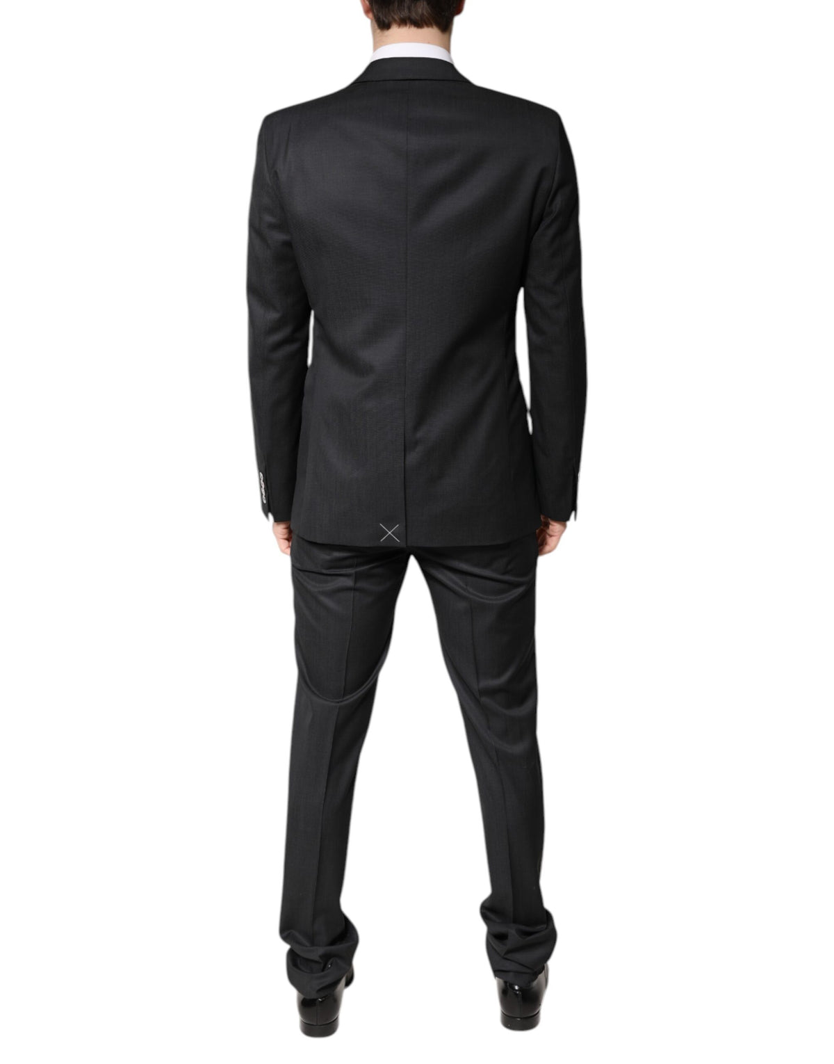 Dolce & Gabbana Dark Gray Wool Single Breasted 2 Piece Suit