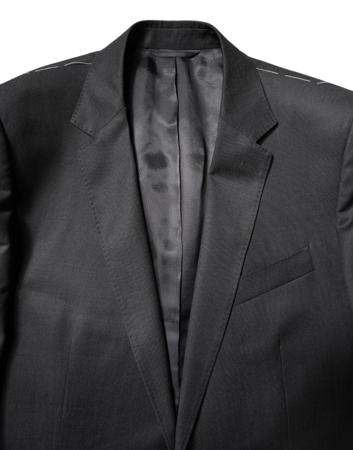 Dolce & Gabbana Dark Gray Wool Single Breasted 2 Piece Suit
