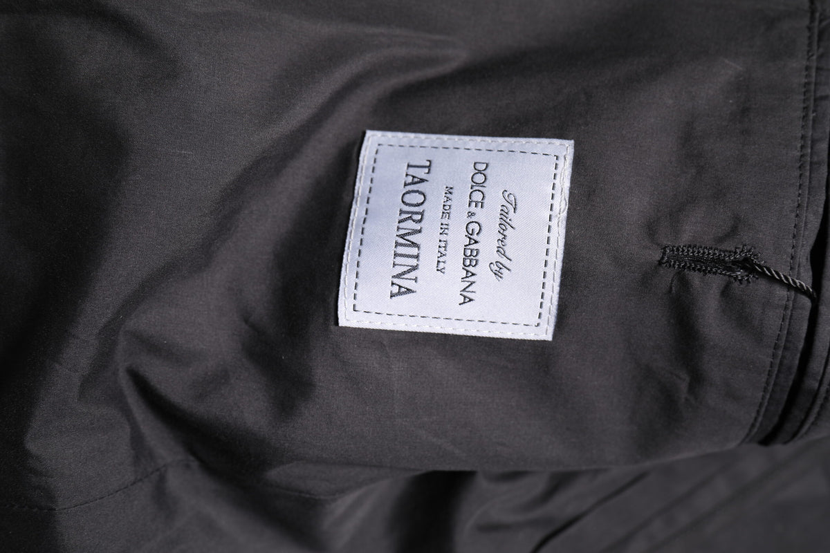 Dolce & Gabbana Black Cotton TAORMINA Formal 2 Piece Suit