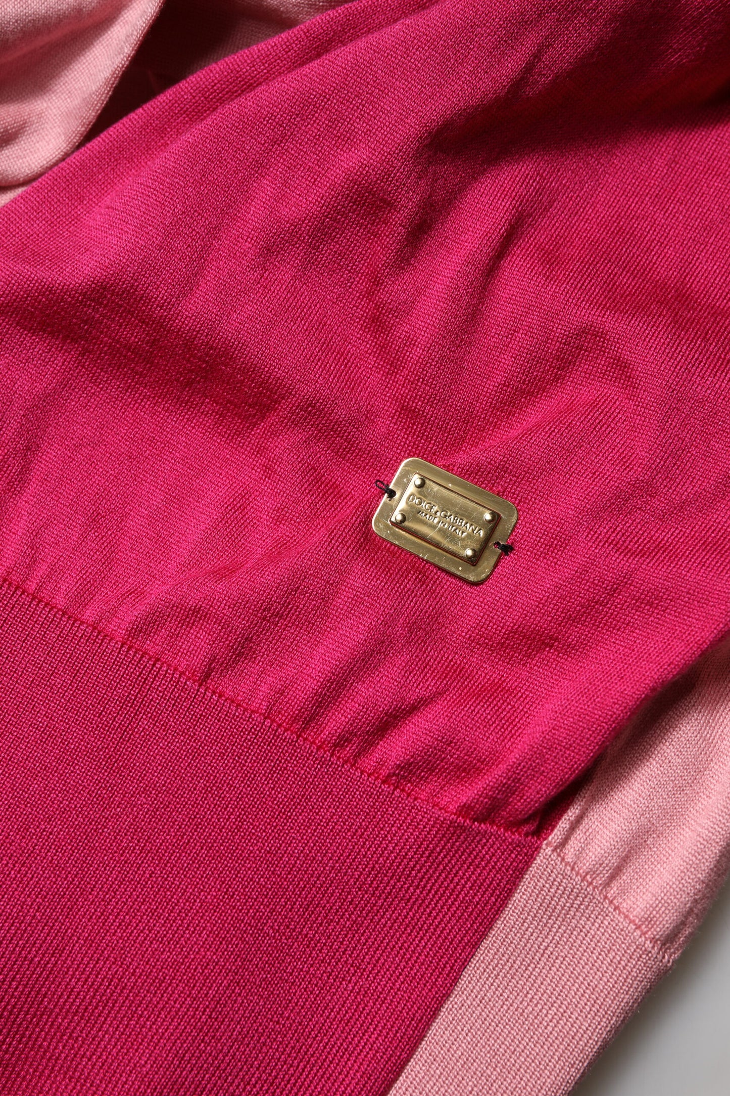 Pink Short Sleeves Buttoned Ascot Collar Top
