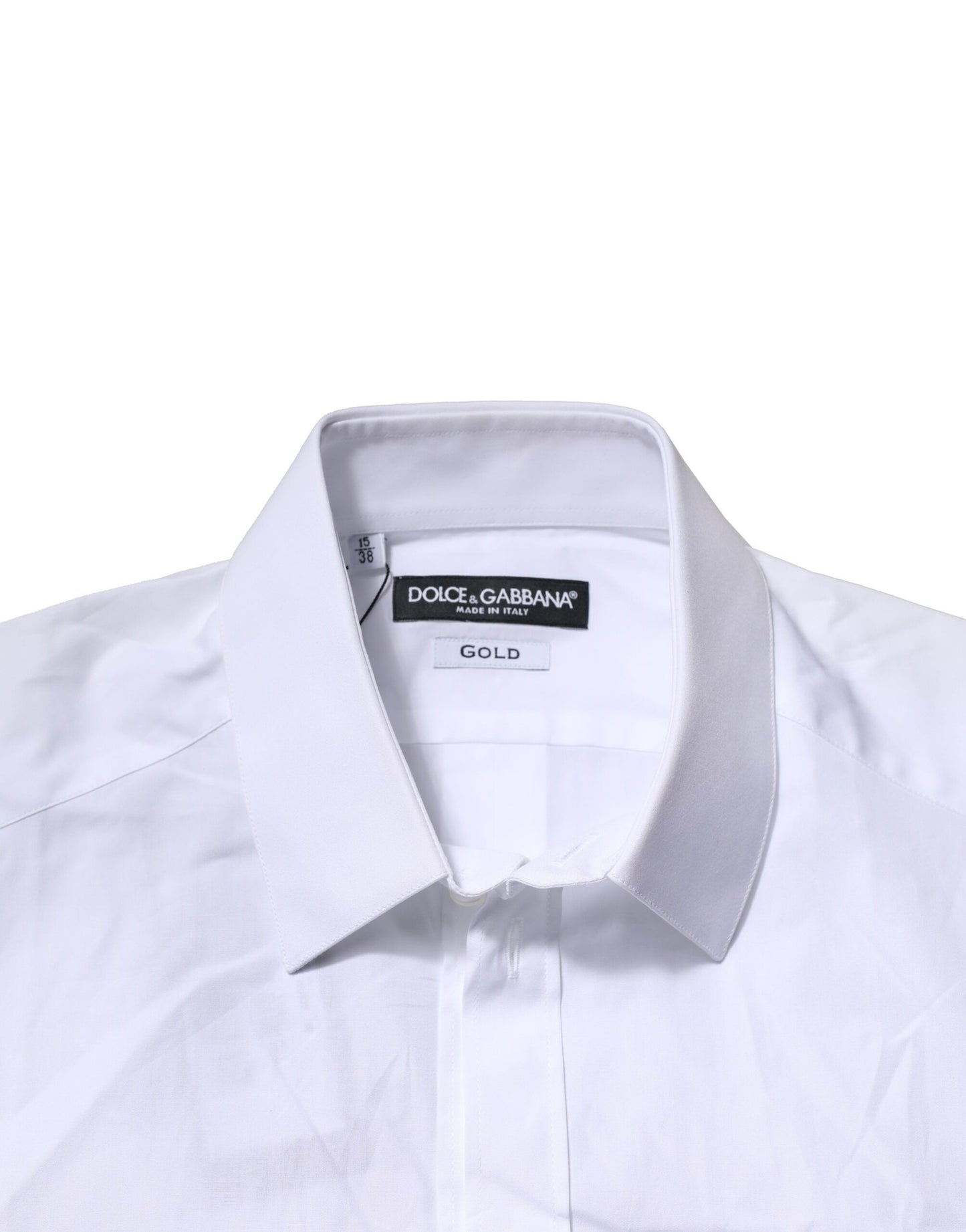 White Cotton Short Sleeves GOLD Casual Shirt