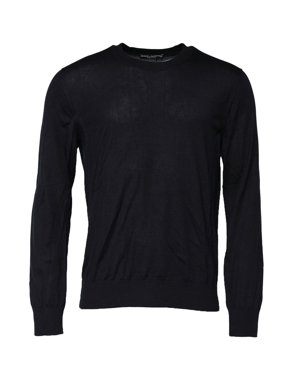 Dolce & Gabbana Black Long Sleeve CrewNeck Pullover Sweater
