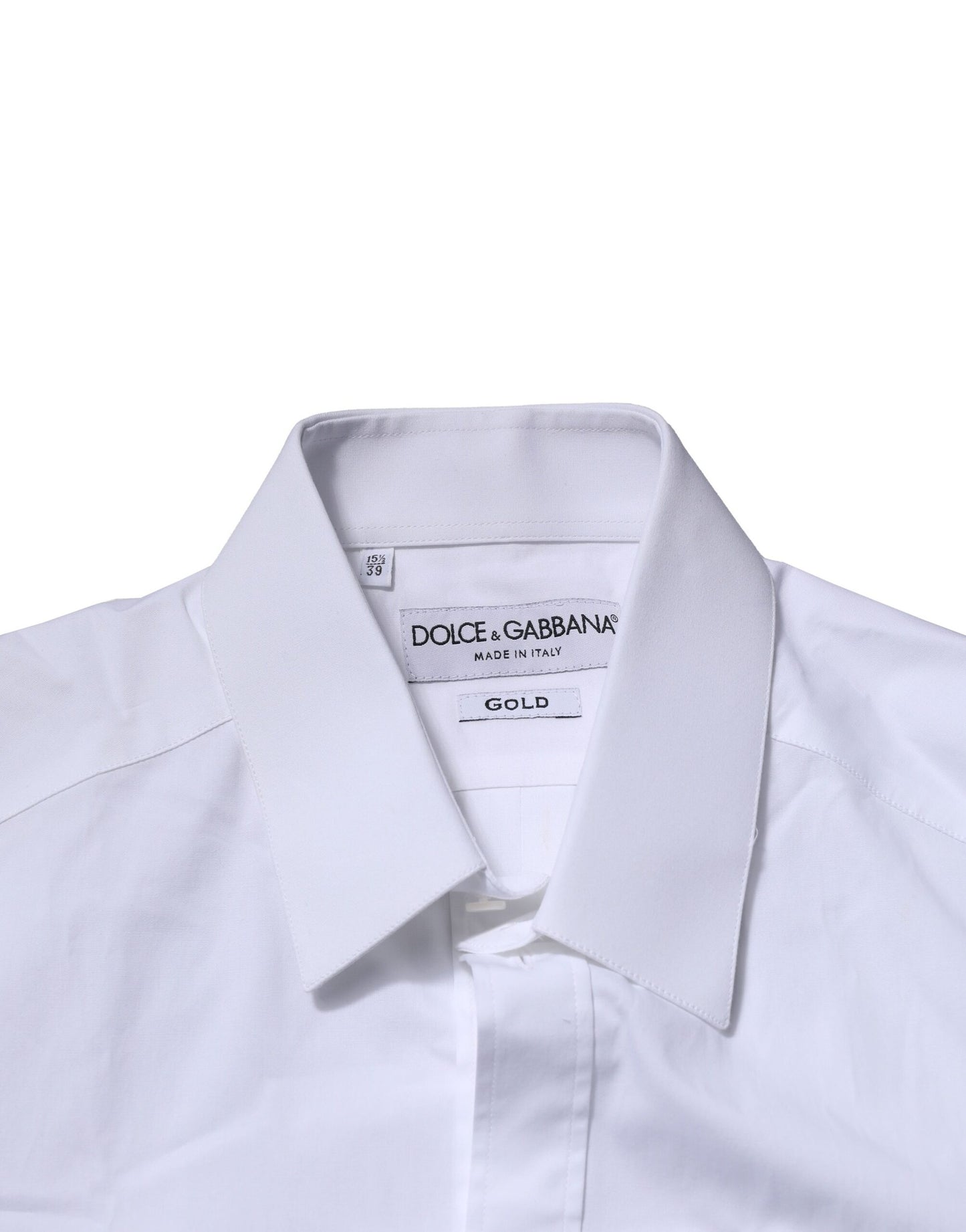 White Cotton GOLD Long Sleeves Formal Shirt