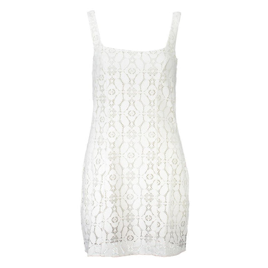Bianco Polyester Women Dress
