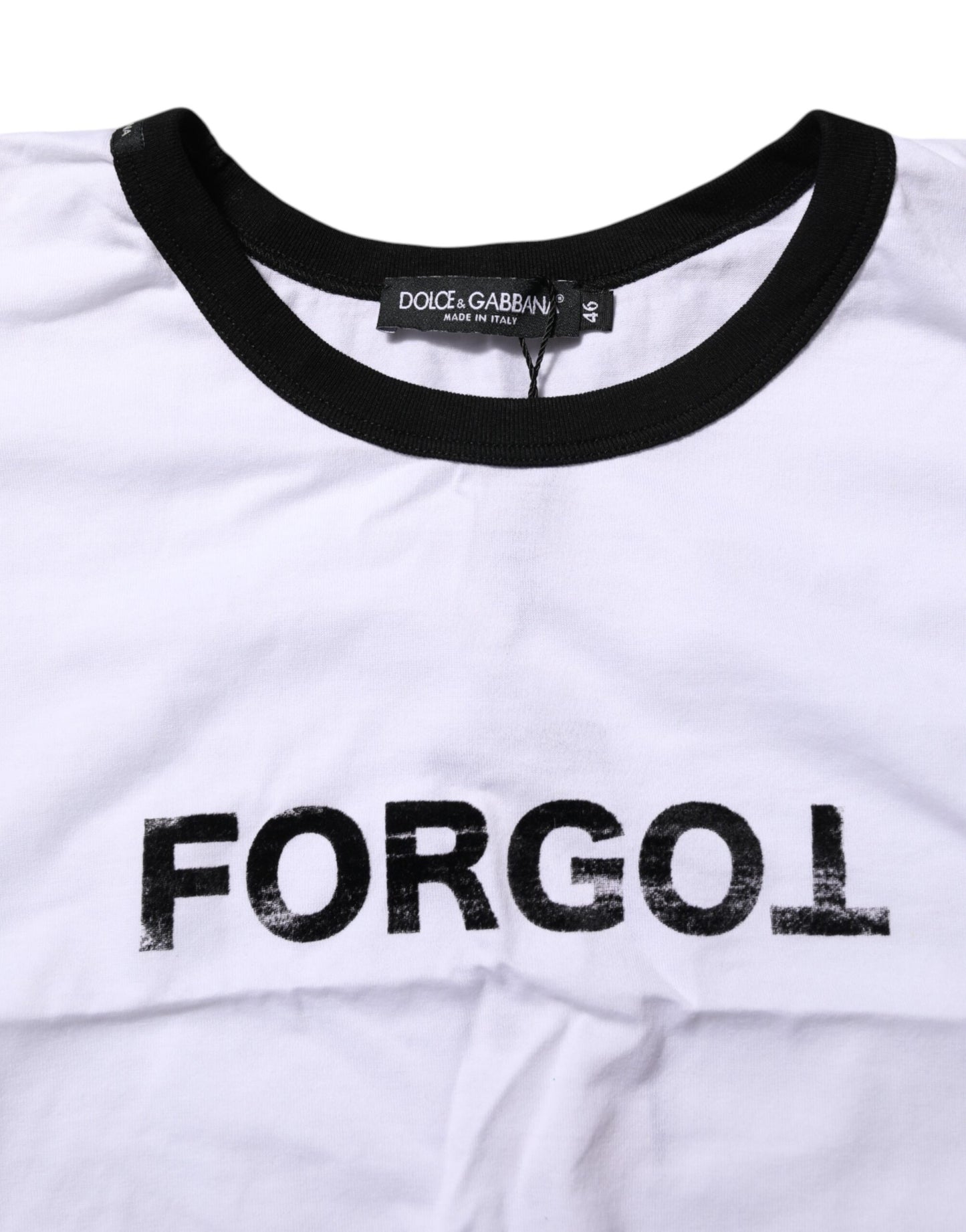 White Graphic Print Crew Neck Cropped T-shirt