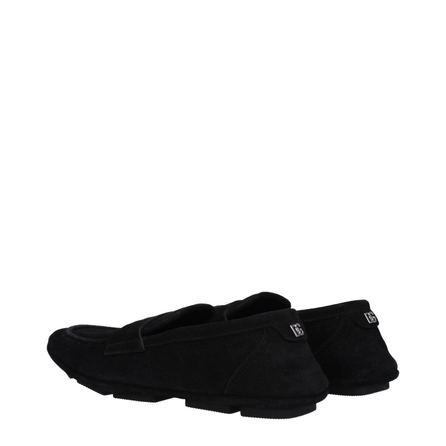 Black Leather Slip-On Loafers