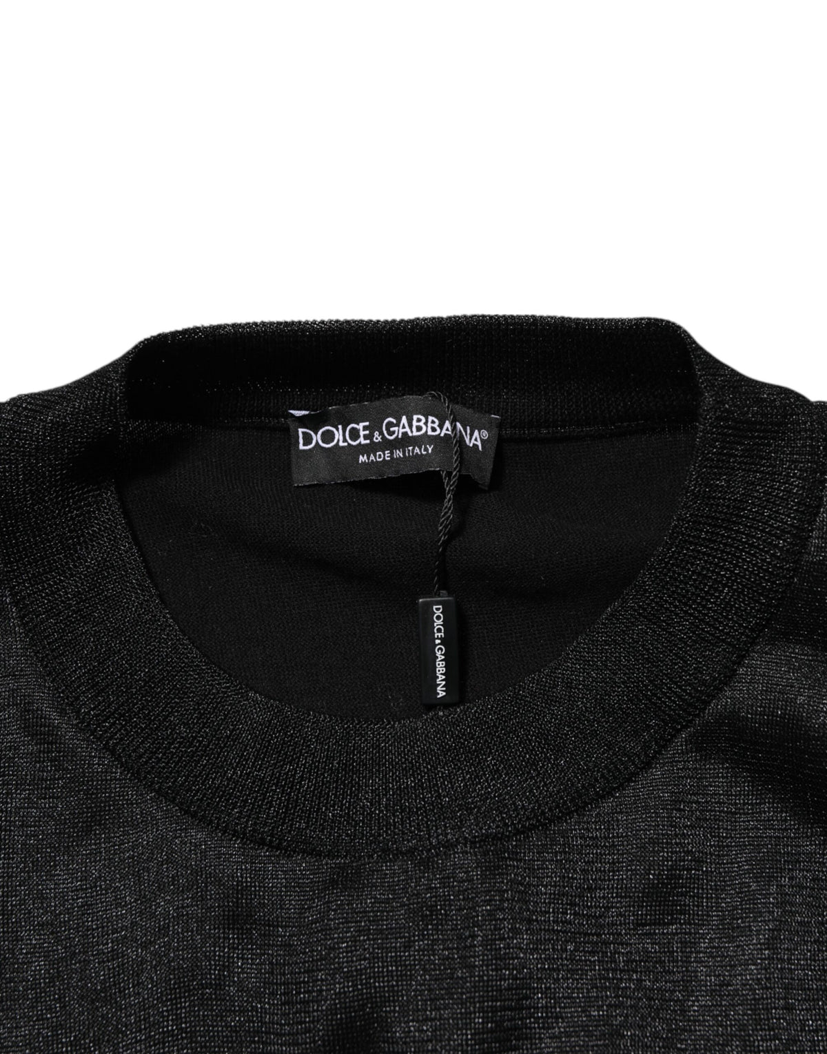 Dolce & Gabbana Black Polyester Pullover Sweatshirt Sweater