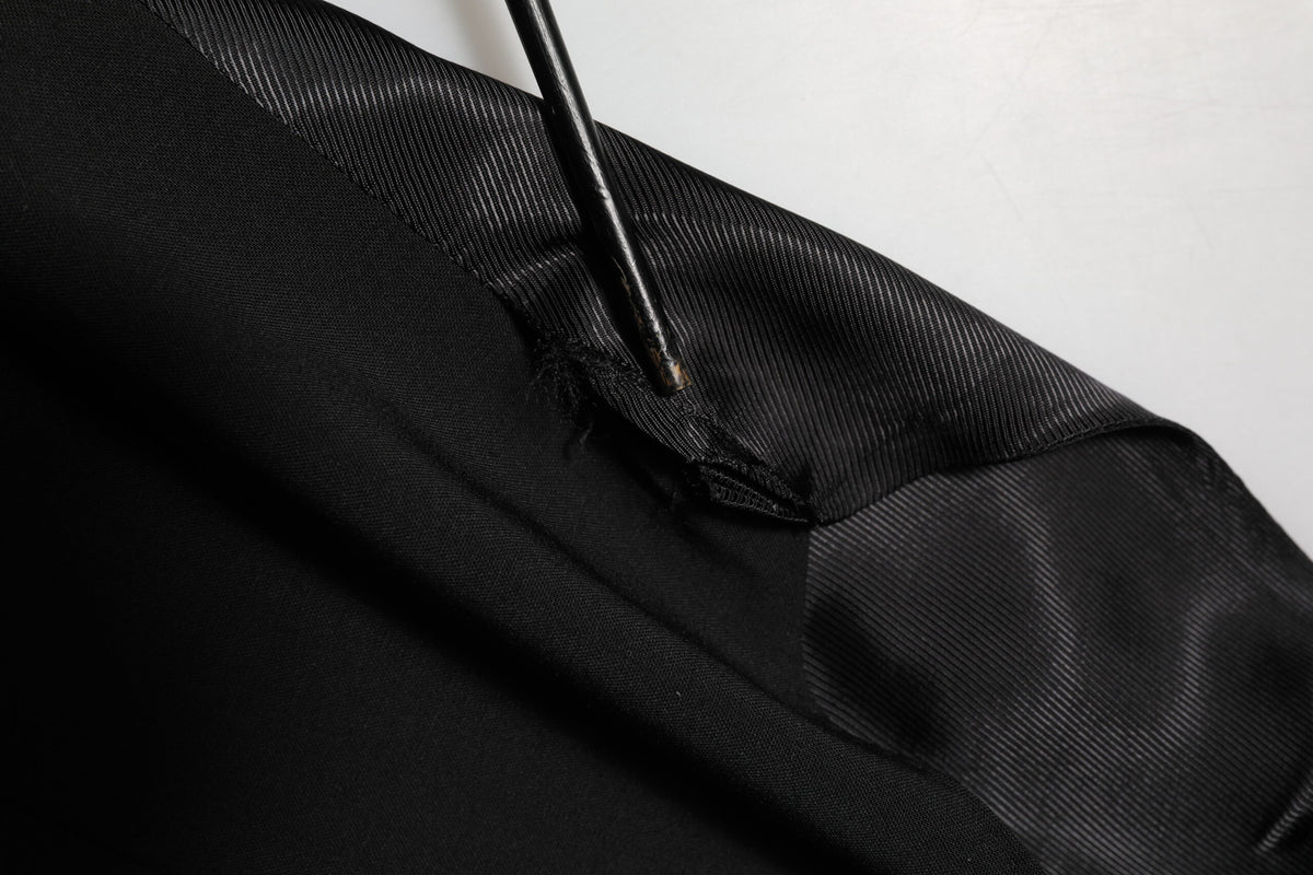 Dolce & Gabbana Black Wool Dress Formal Men Waistcoat Vest
