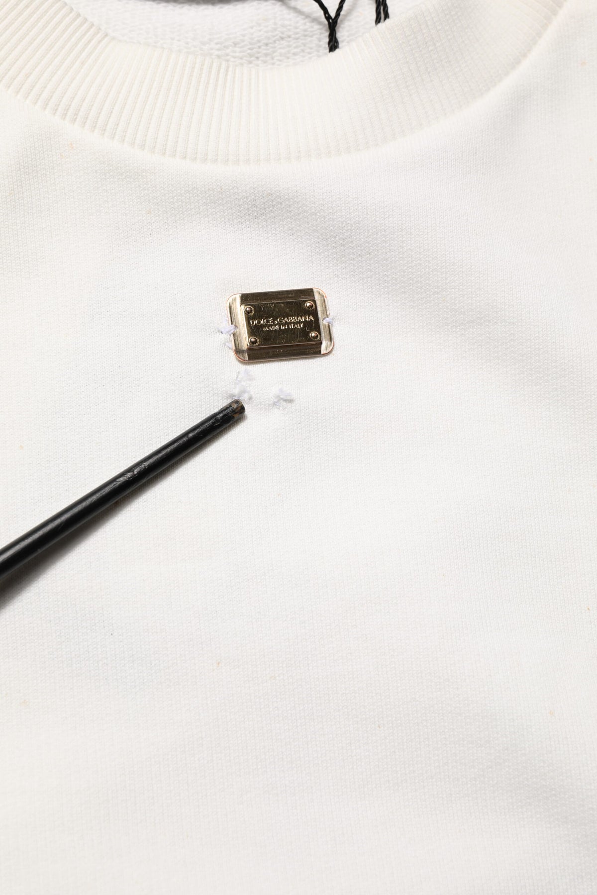 Dolce & Gabbana White DG Logo Crew Neck Sweatshirt Sweater