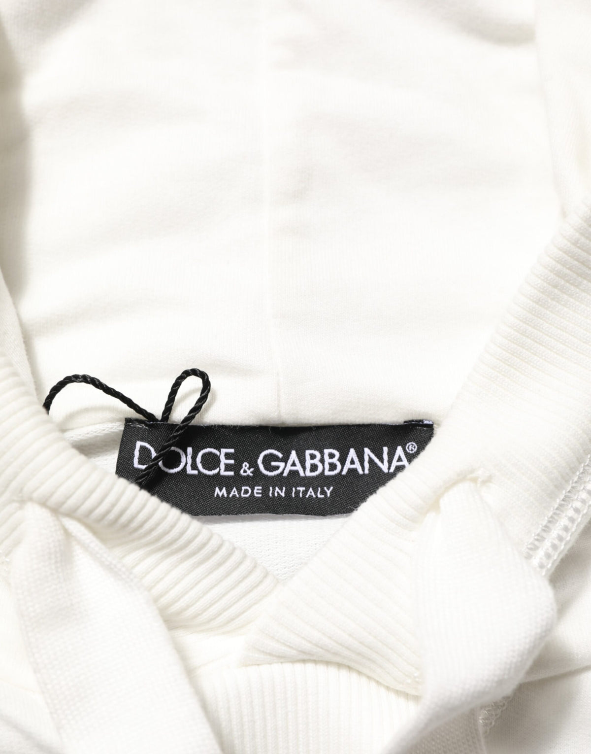 Dolce & Gabbana Off White Cotton Panda Hooded Sweatshirt Sweater