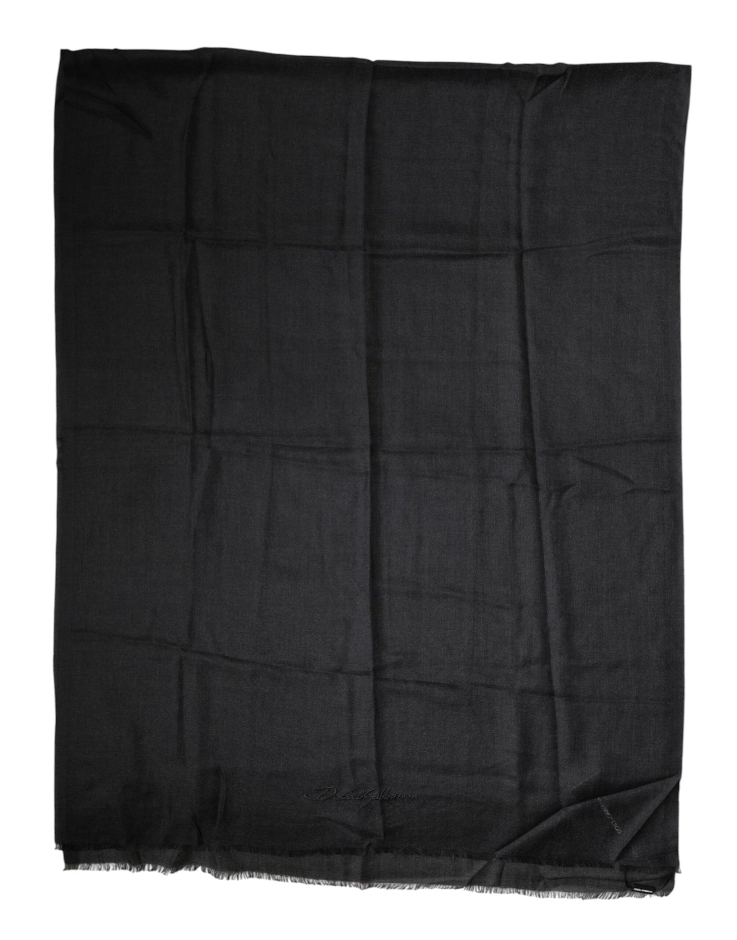 Black Cashmere Knit Neck Wrap Shawl Scarf