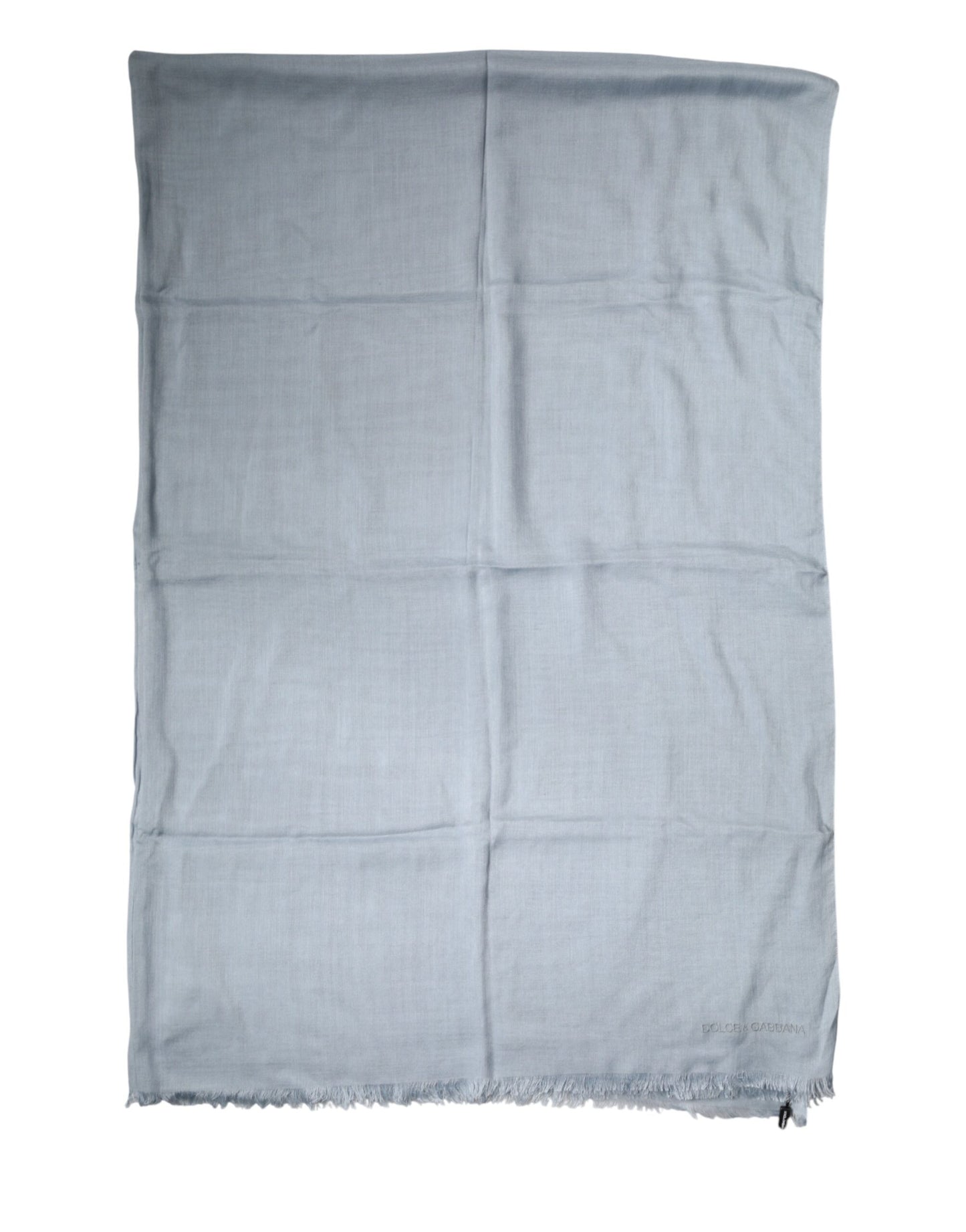 Light Blue Cashmere Knitted Shawl