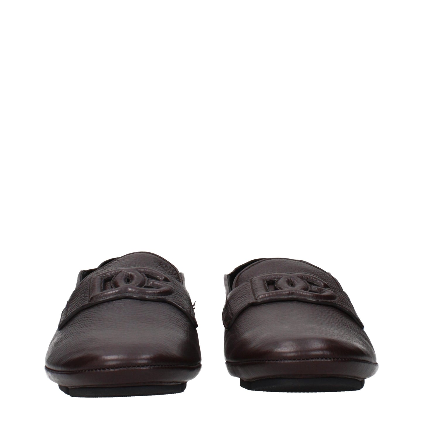 Brown Leather Slip-On Loafers